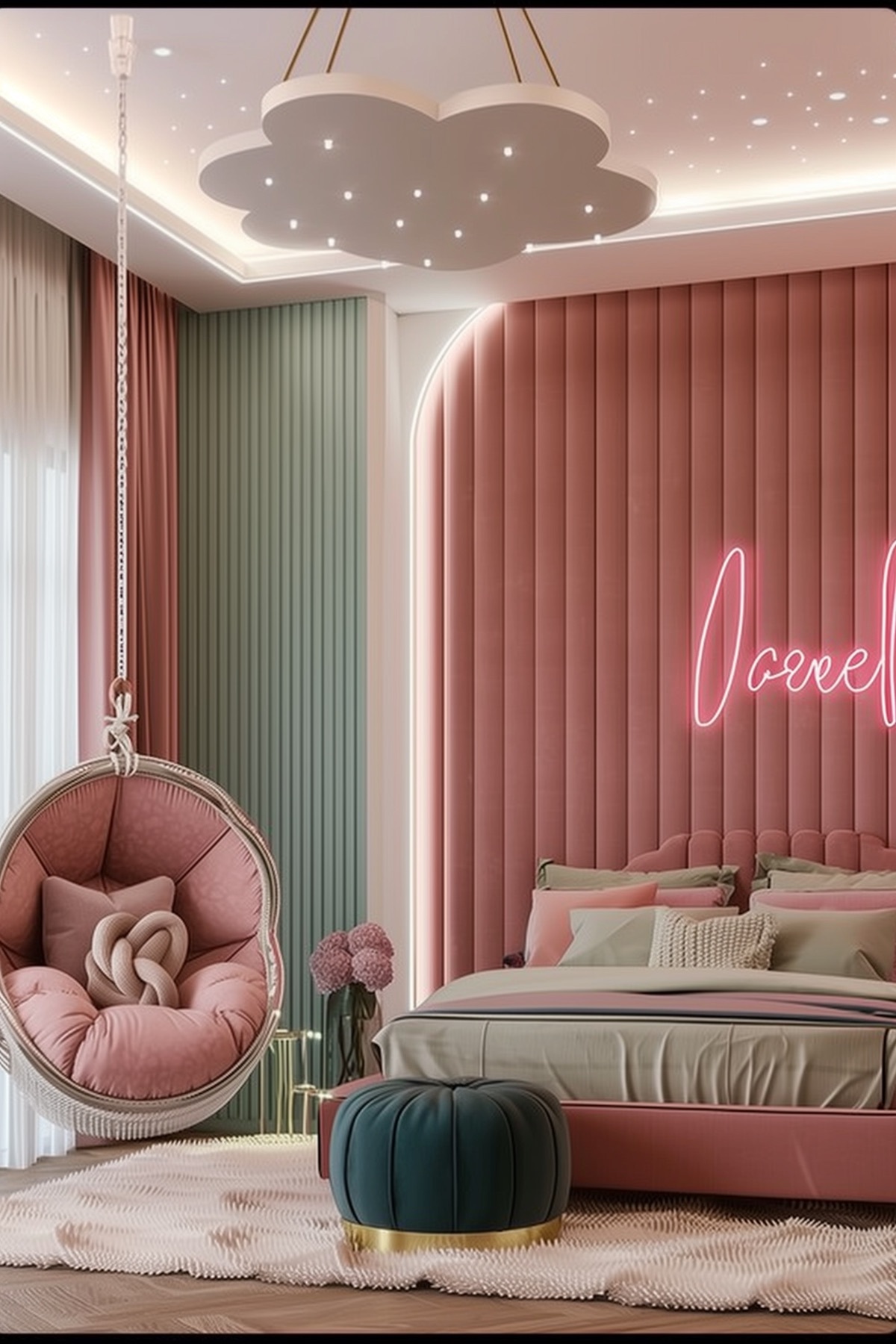 Luxurious girls bedroom