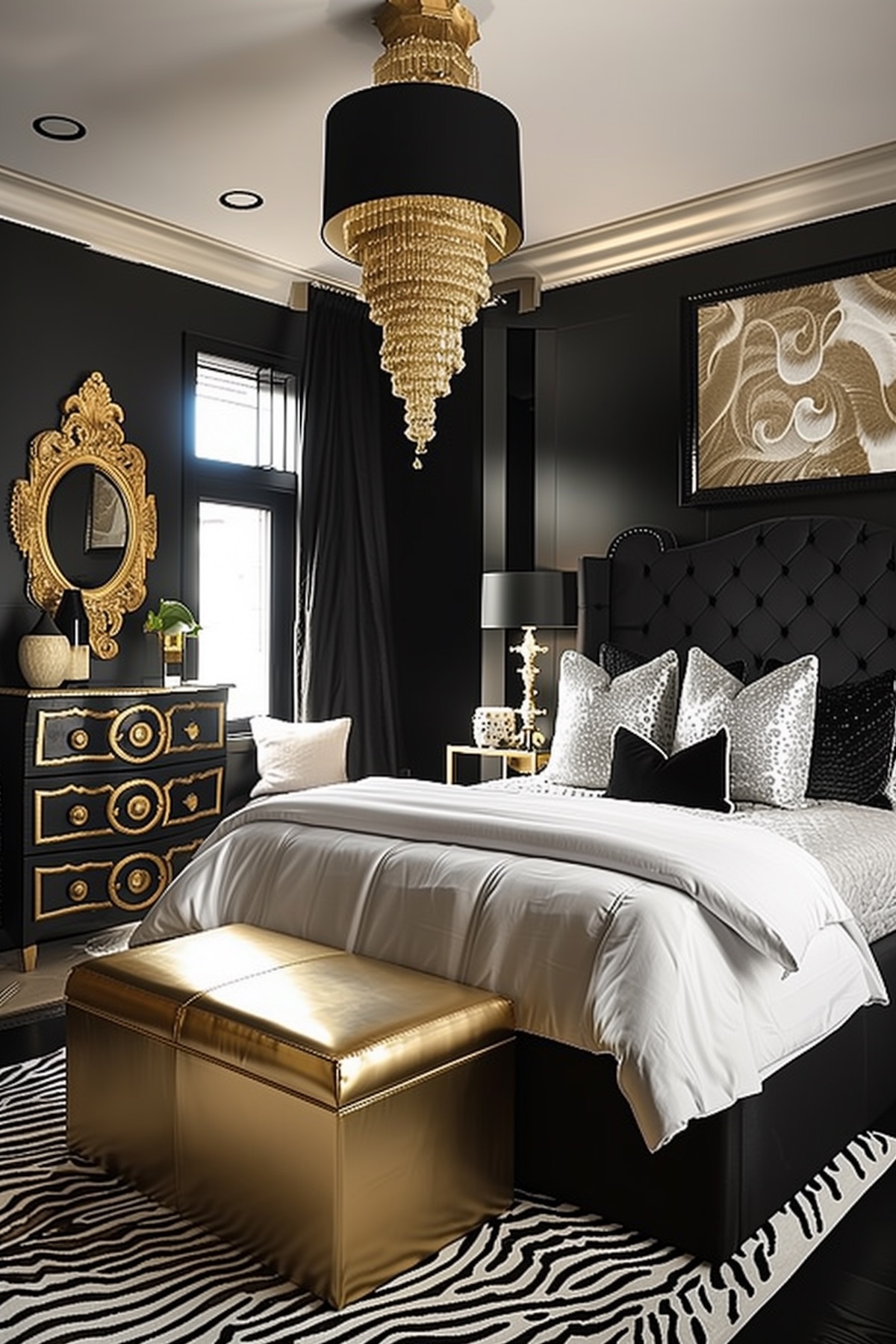 black bedroom decor ideas for women luxury
