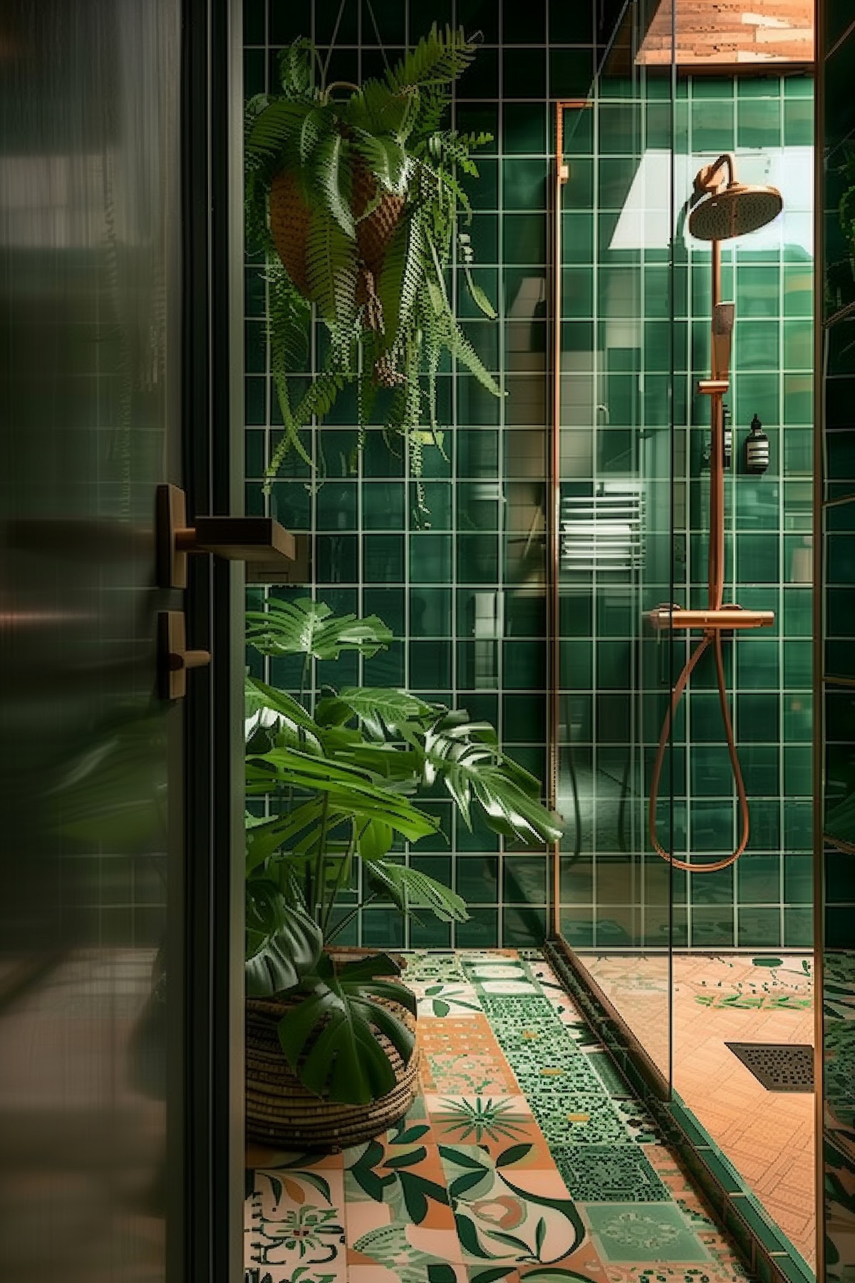 boho bathroom decor plants