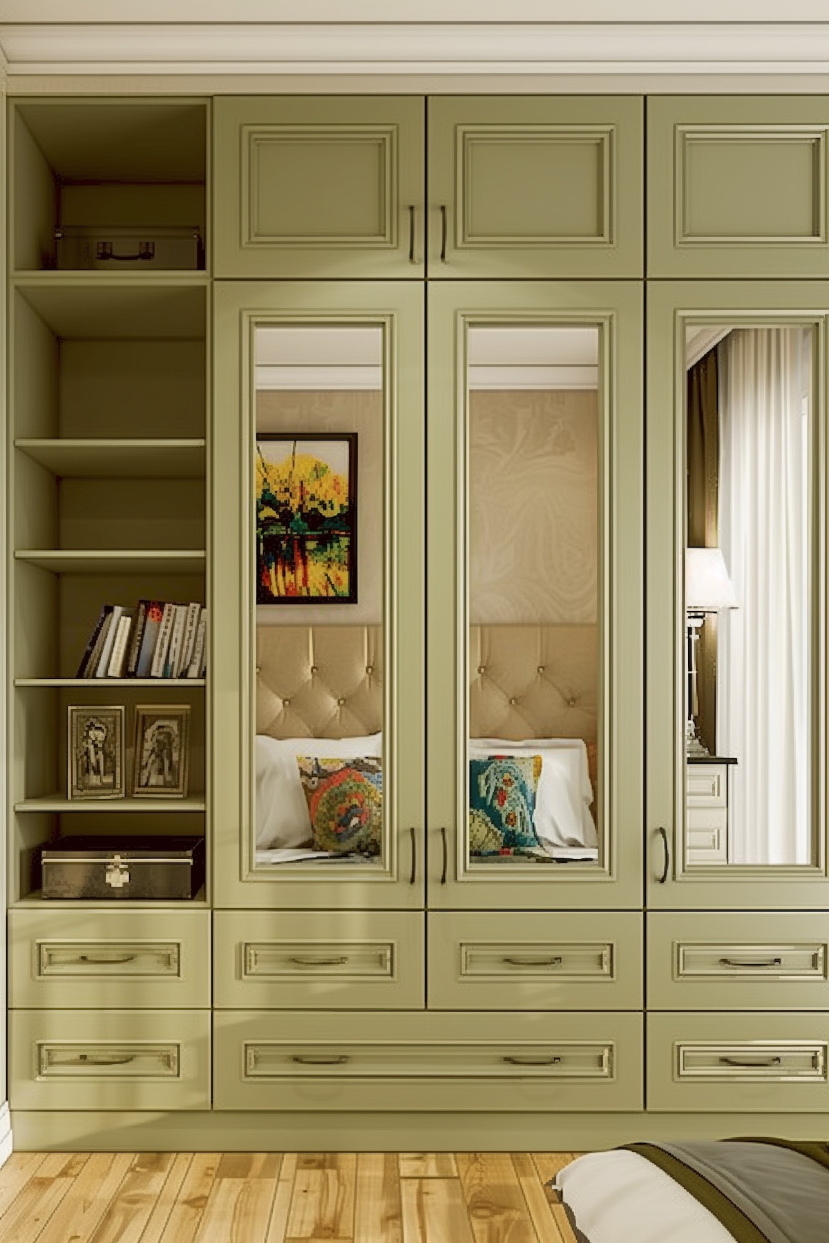 luxurious bedroom fancy built in wardrobe ideas