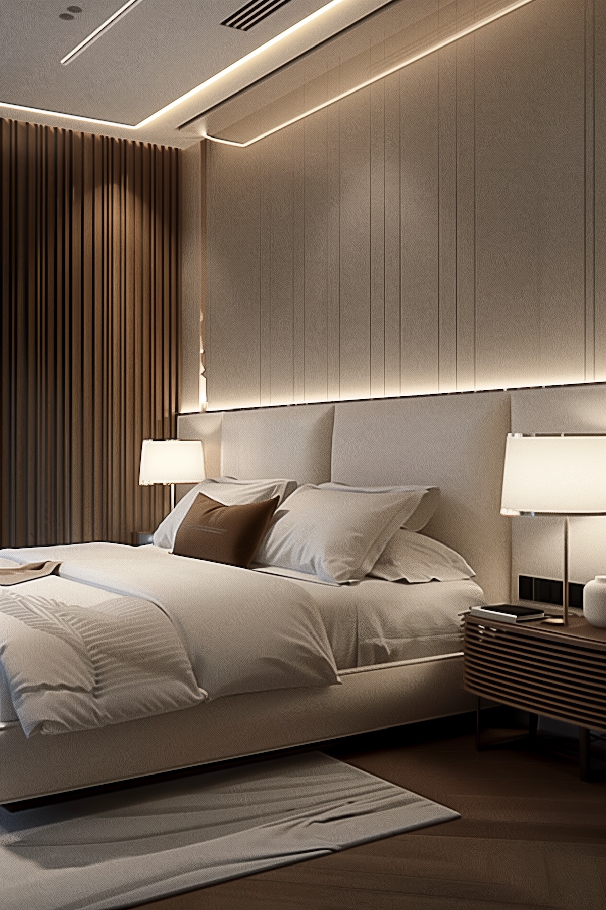 luxurious bedroom lighting