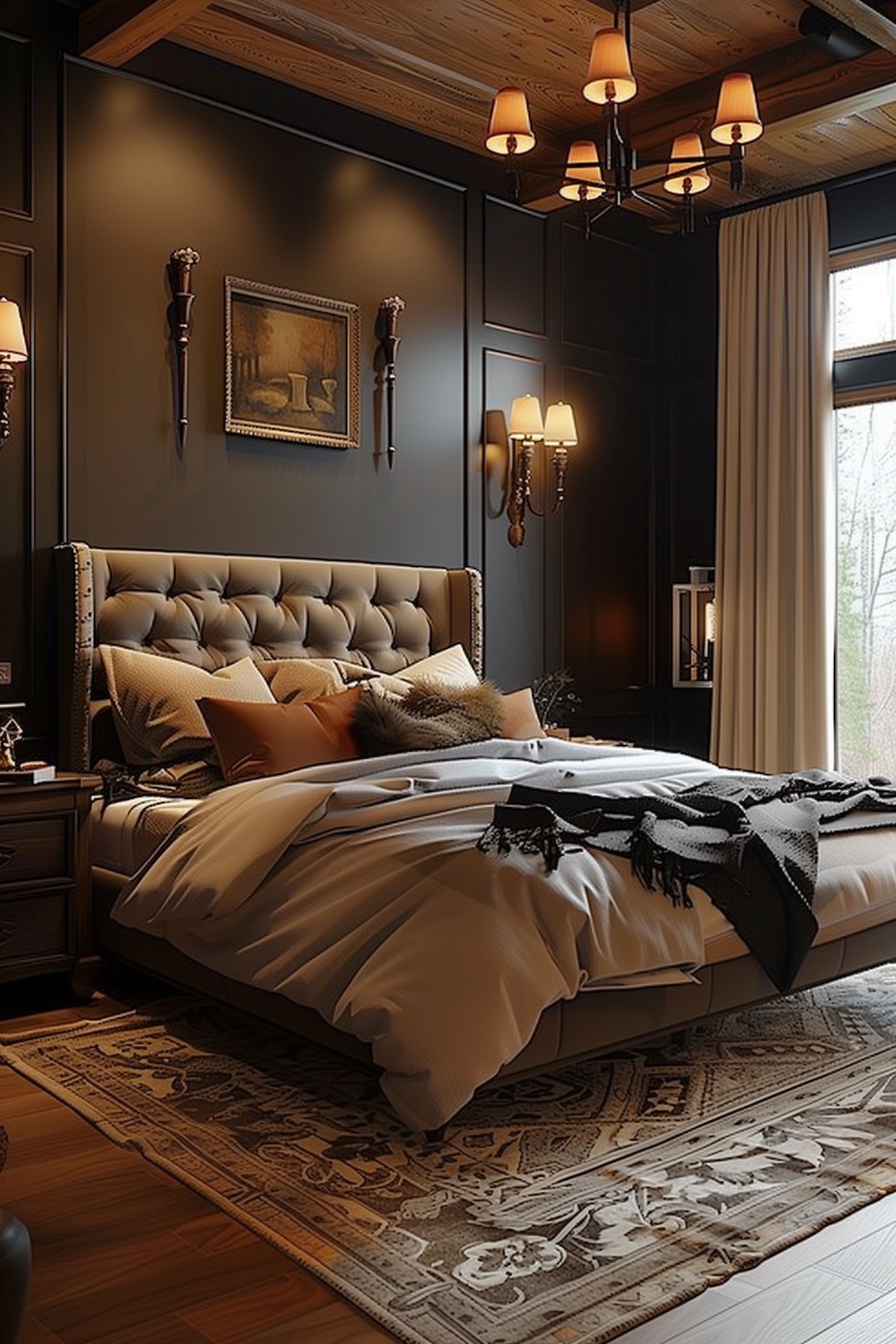 luxurious bedroom wall decor