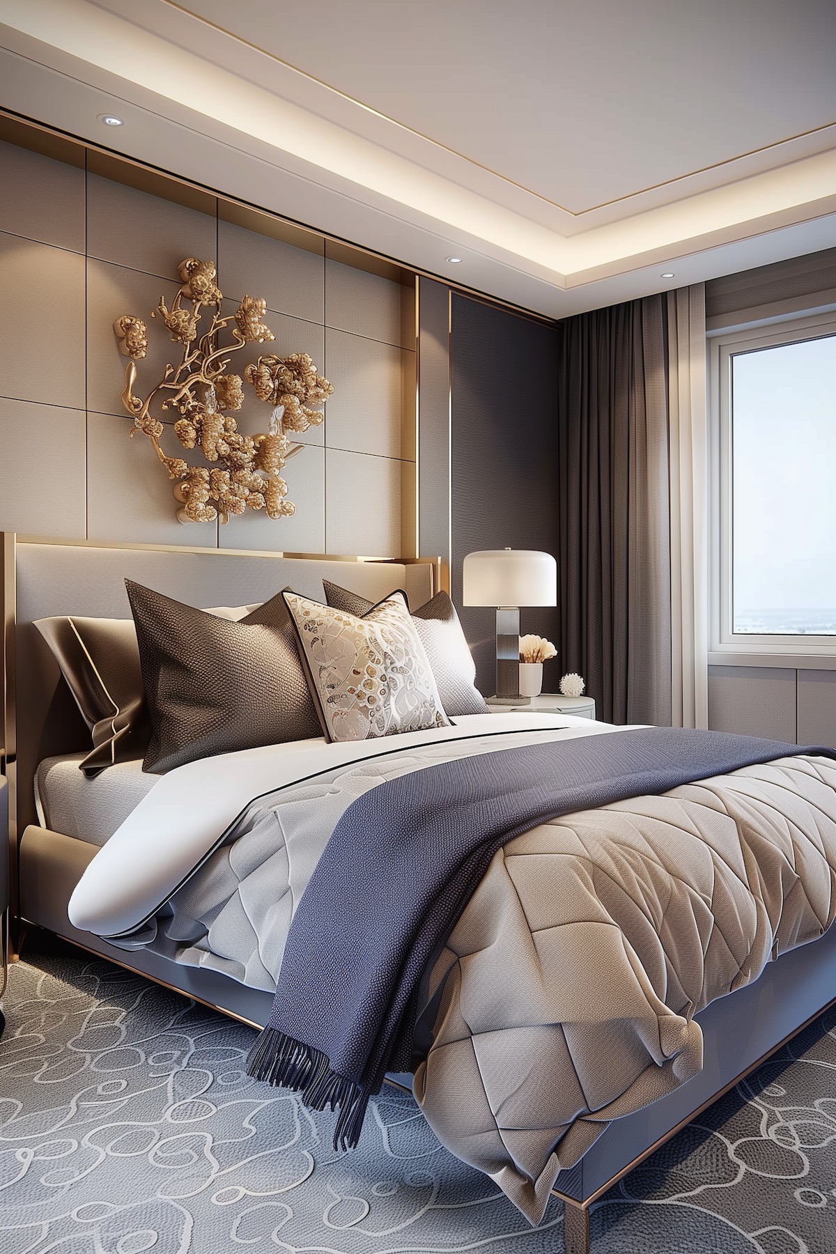 luxurious contemporary bedroom