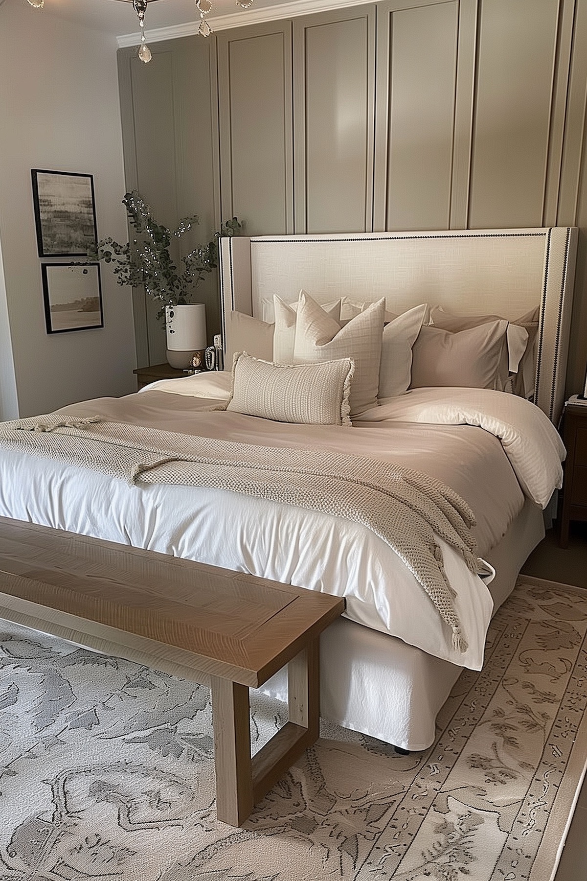 luxurious neutral bedroom decor