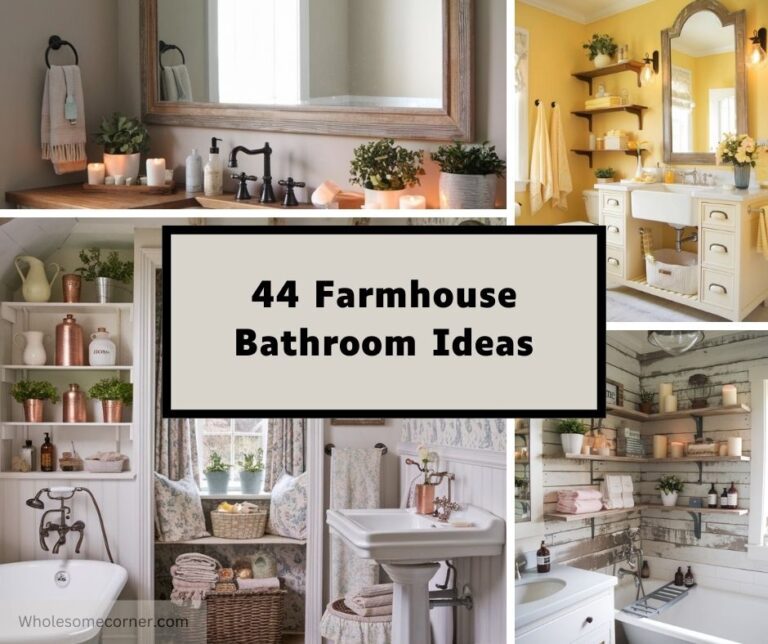 44 Farmhouse Bathroom Ideas