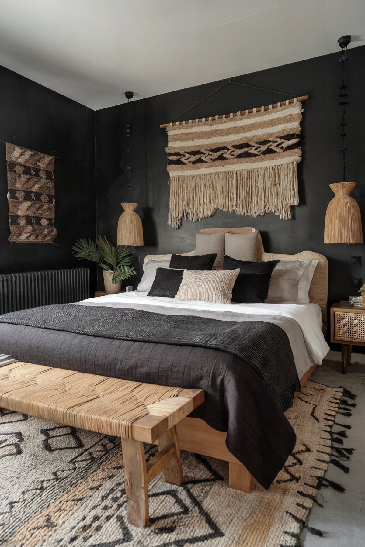 Boho bedroom decor diy black(1)