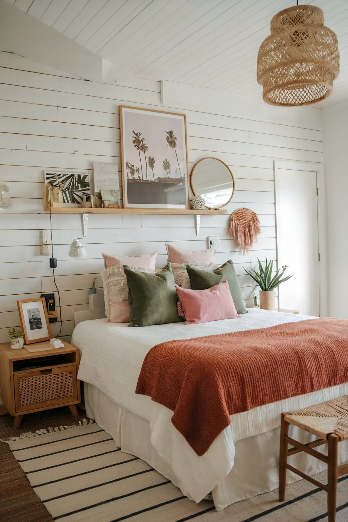 Boho bedroom decor diy over the bed wall(1)