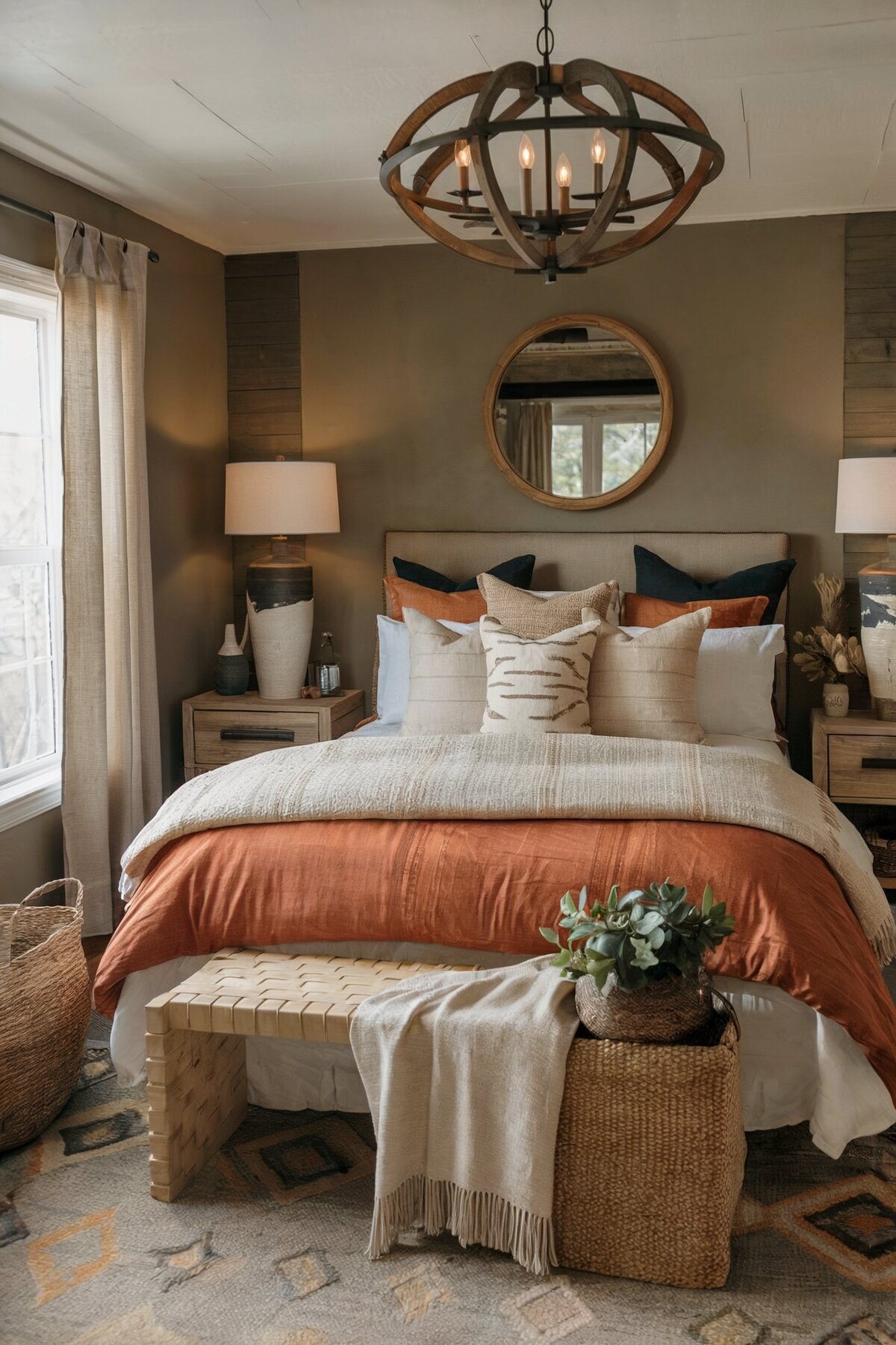 Boho bedroom decor diy rustic and warm(1).