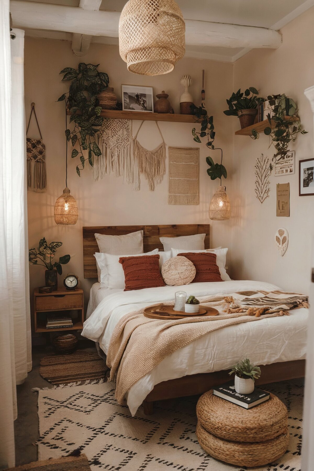 Boho bedroom decor diy small and cozy(1)