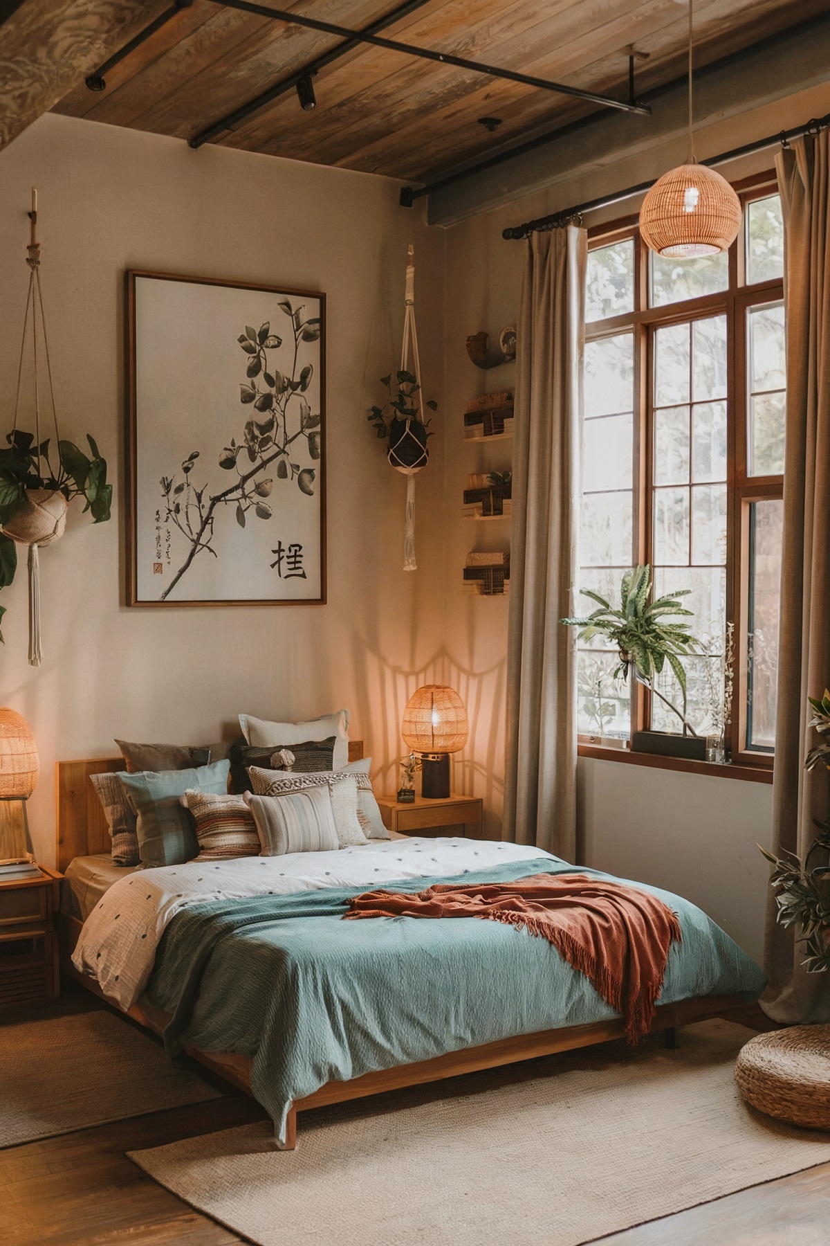 Cozy Wooden Bedroom Idea