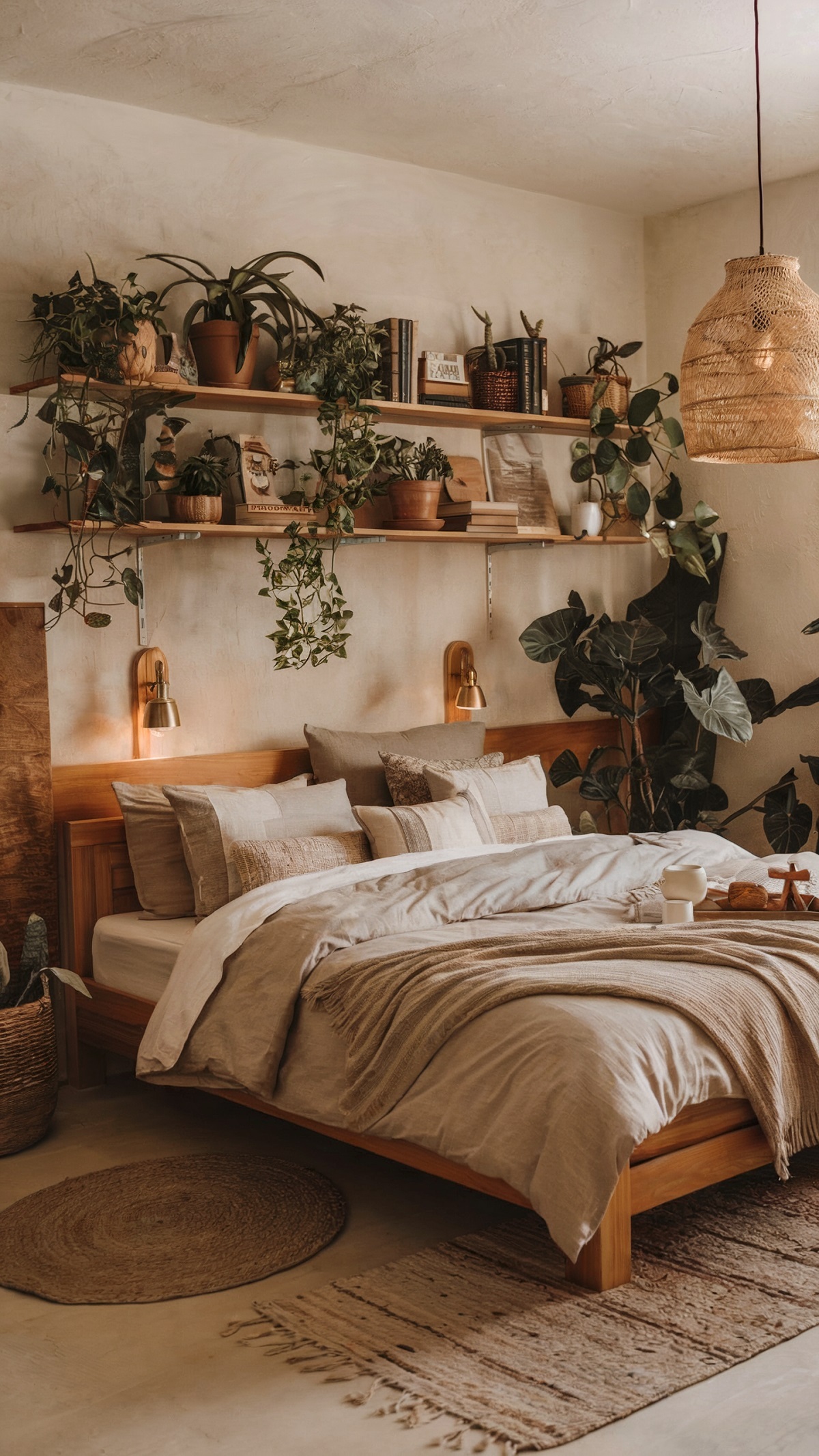Earthy Tone Boho Bedroom