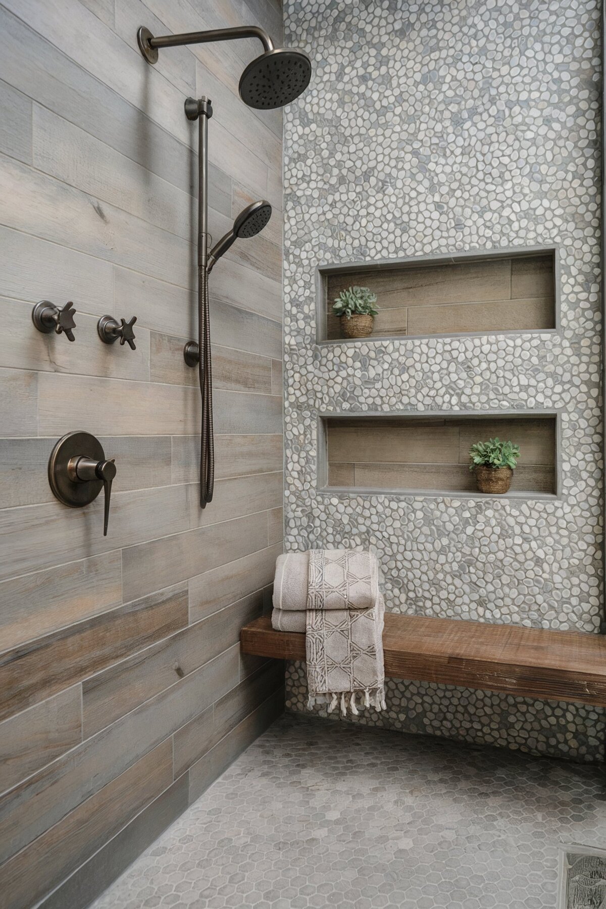 Farmhouse Bathroom Shower Ideas Gray Rustic