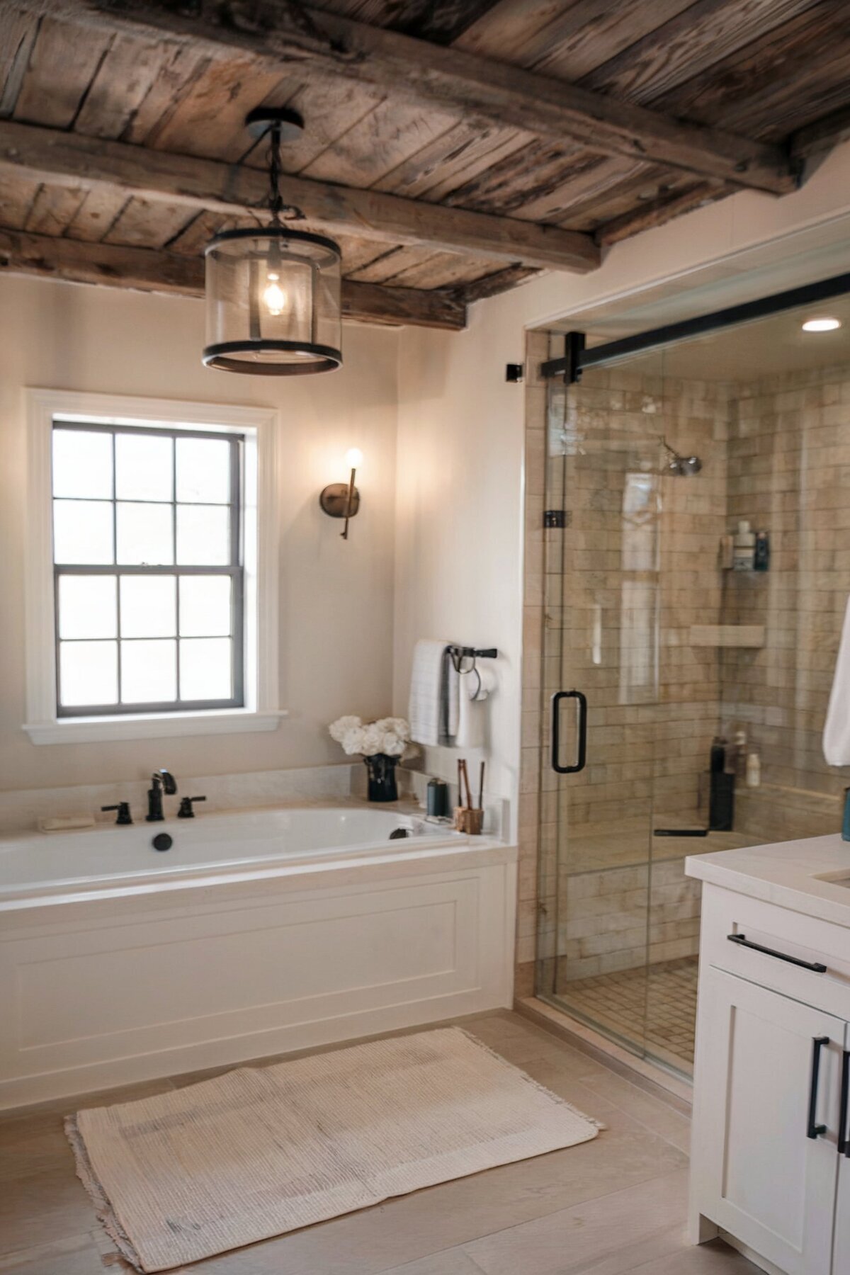 Farmhouse Bathroom Shower Ideas joanna gaines