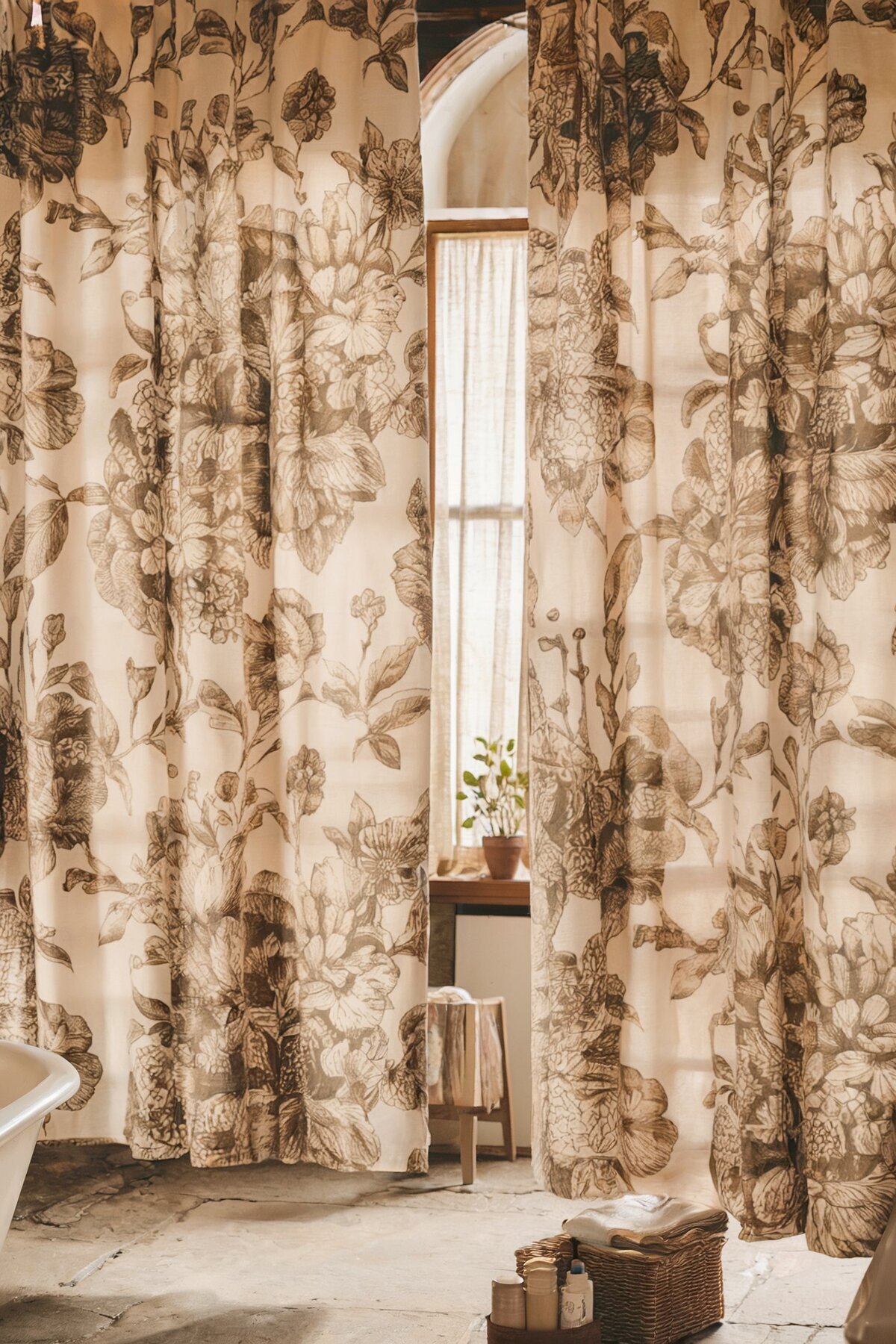 Farmhouse Bathroom Shower Ideas trendy curtain