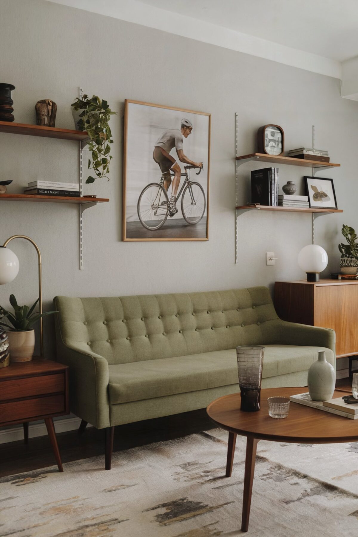 Mid Century 70s Modern Living Room Decor