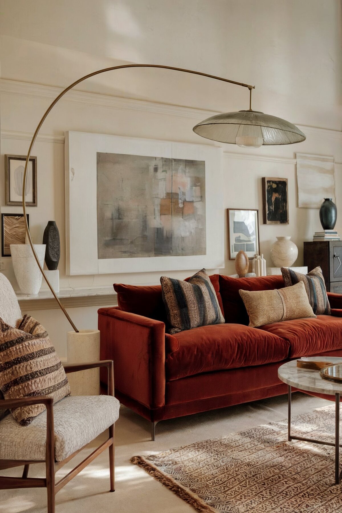 Minimalist living room ideas colorful touches