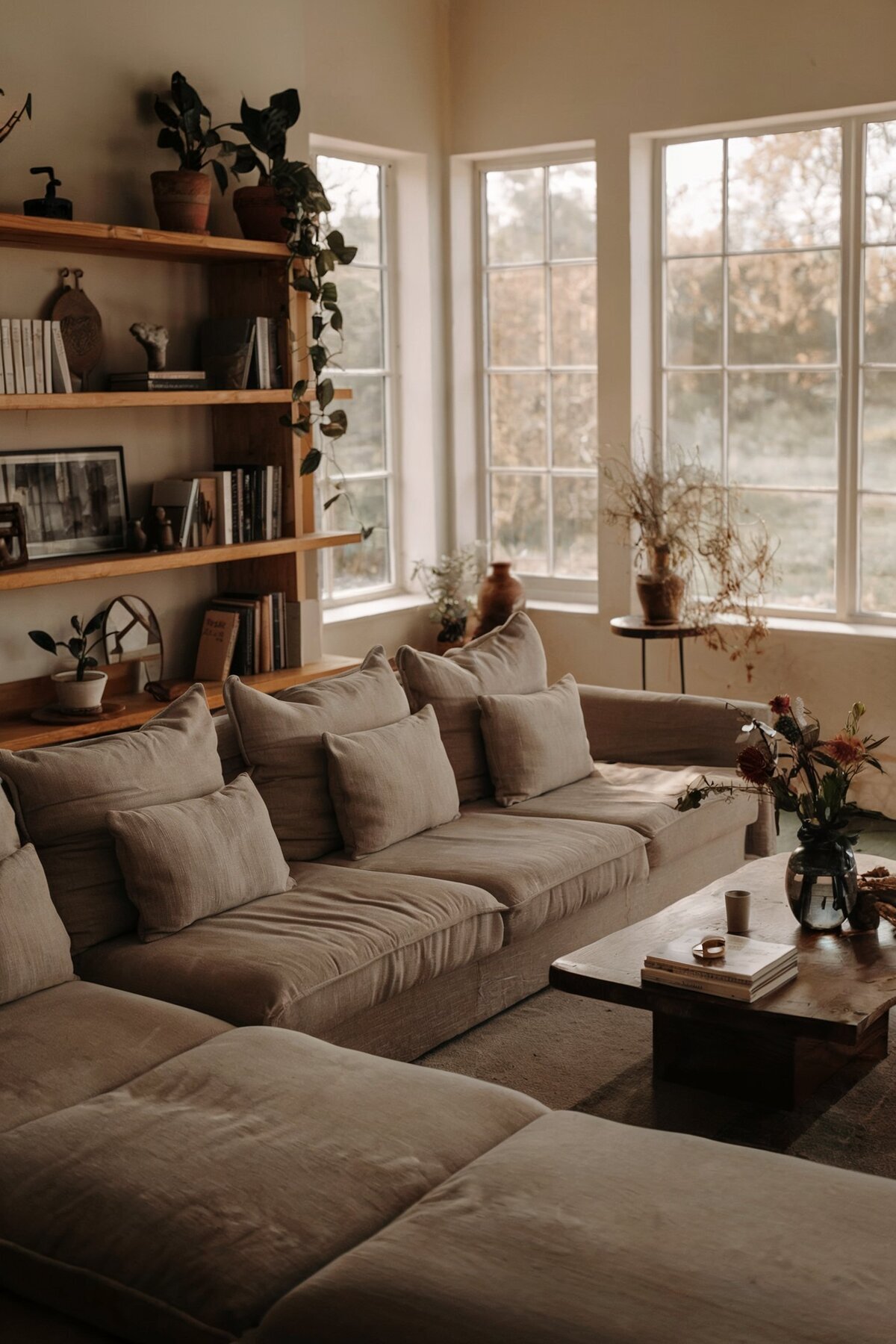 Minimalist living room ideas earth tone1