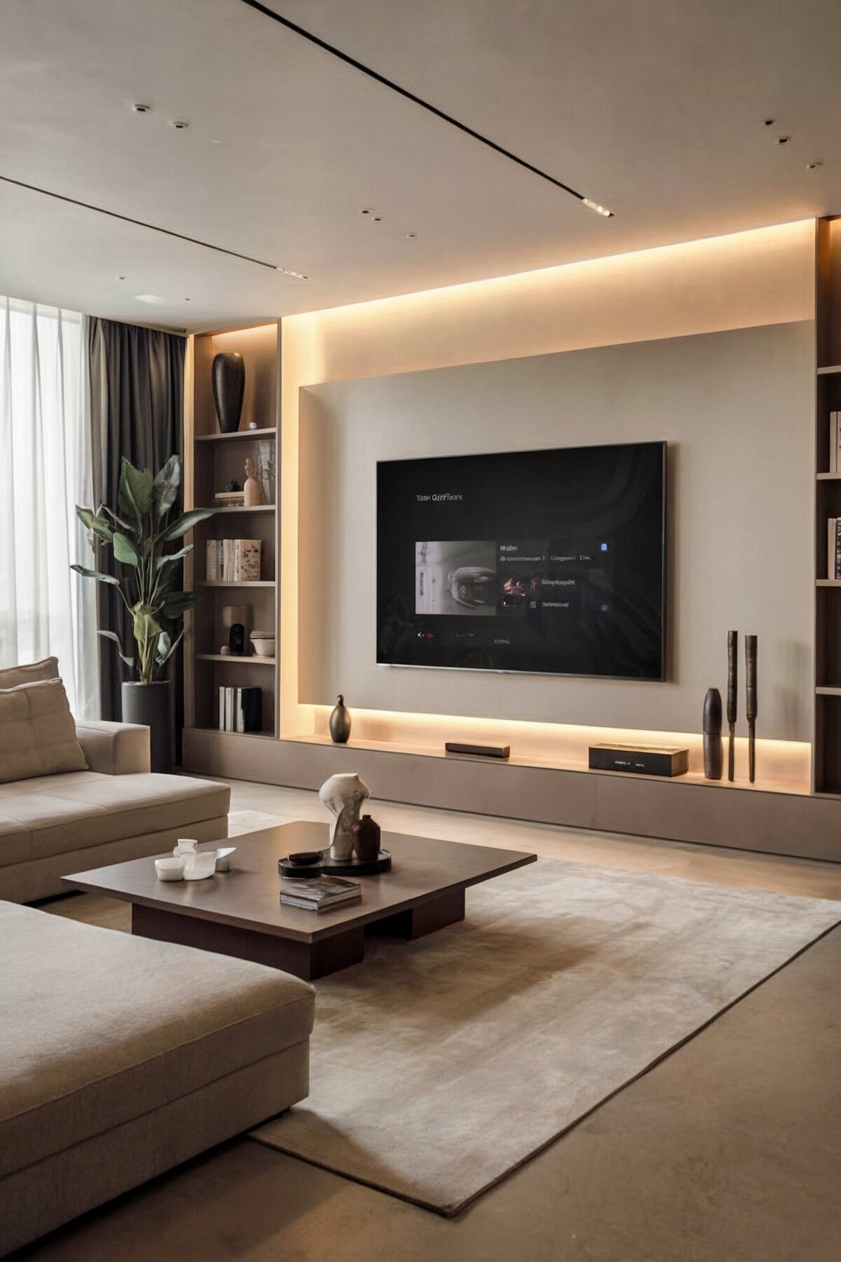 Minimalist living room ideas gray entertainment center