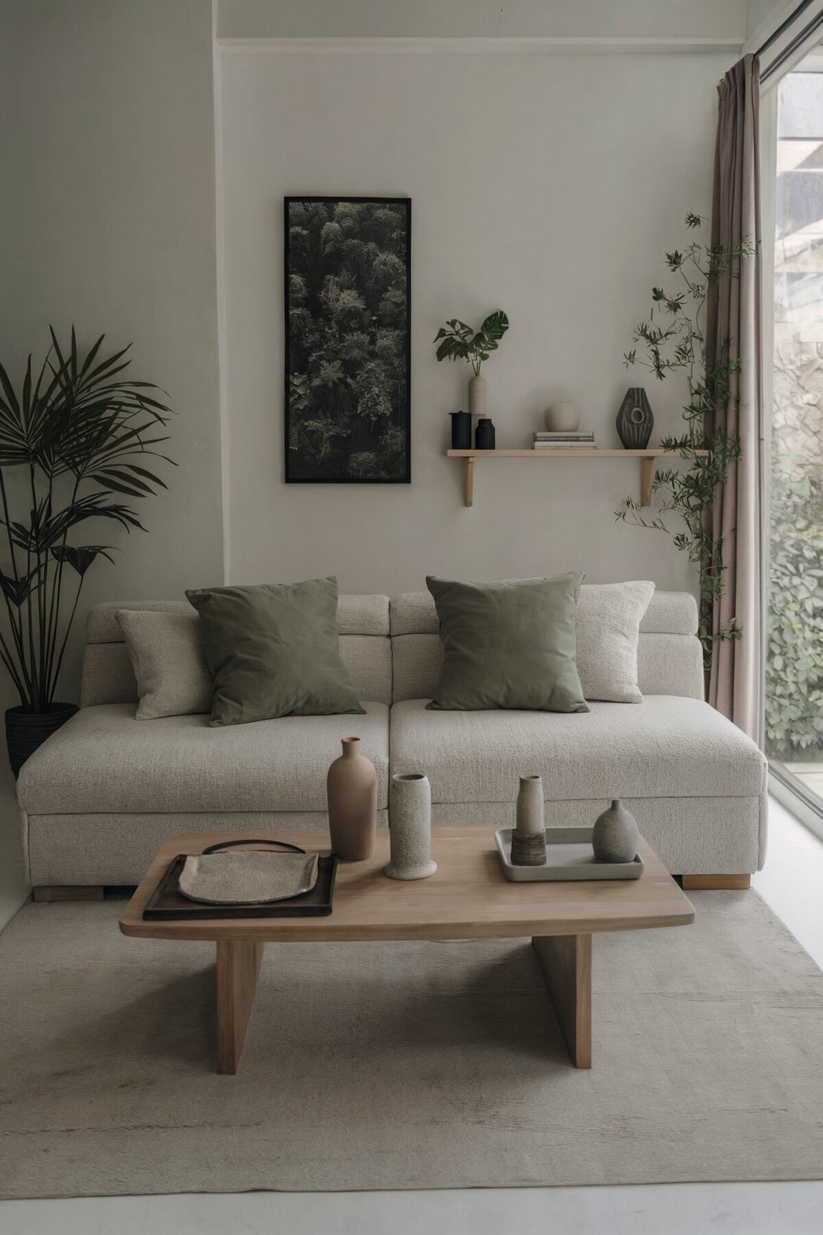 Minimalist living room ideas gray sofa1