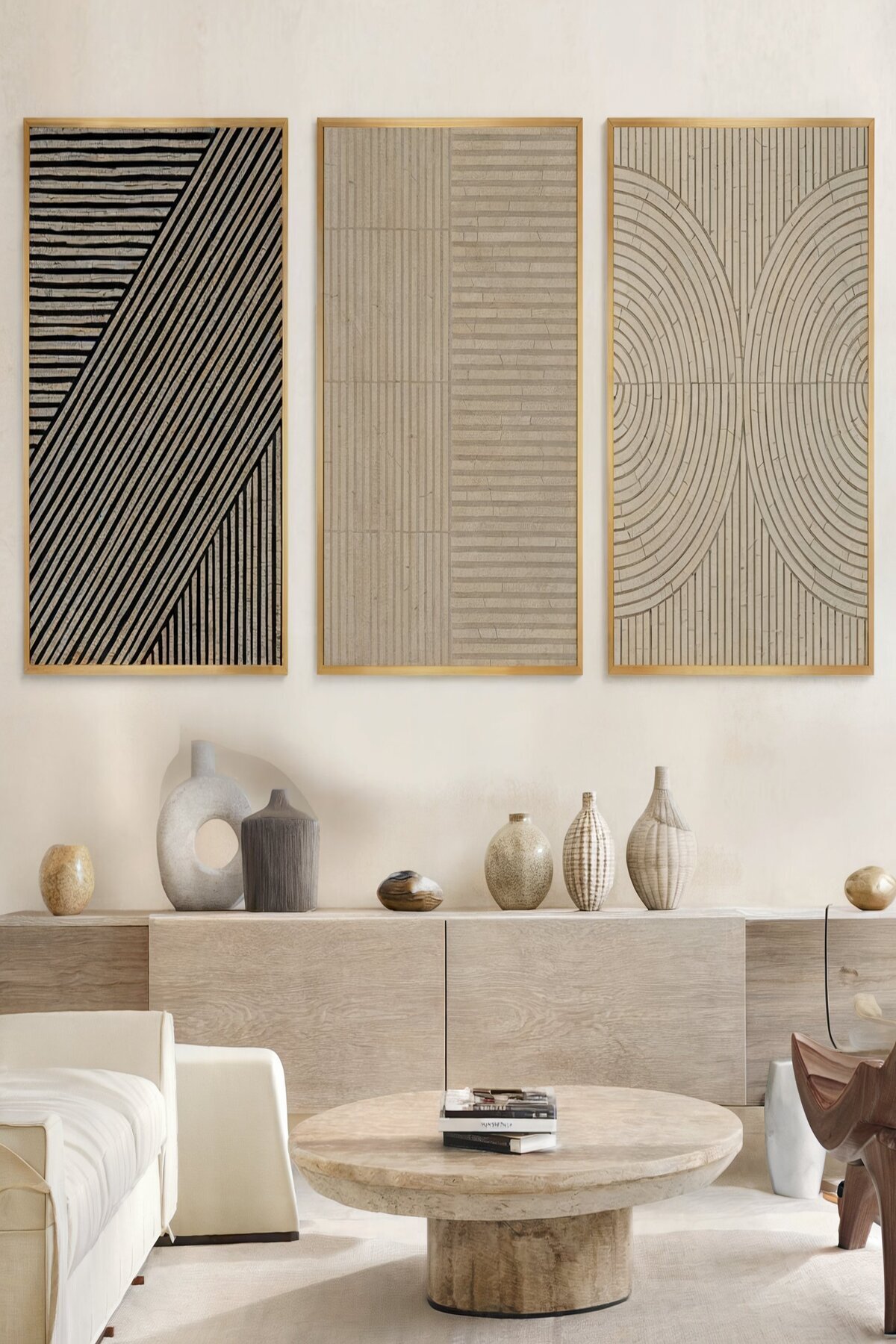 Minimalist living room ideas line Canva poster