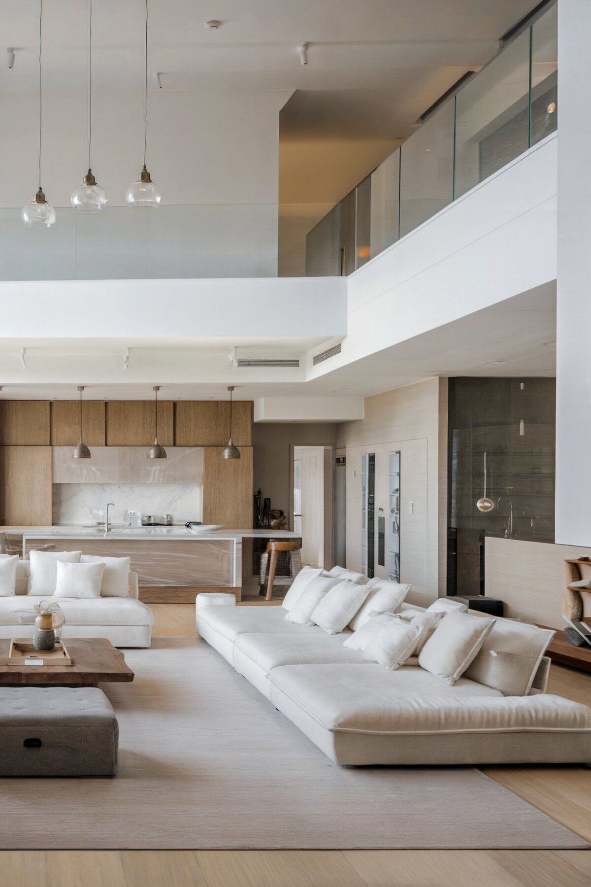 Minimalist living room ideas open plan kitchen 1
