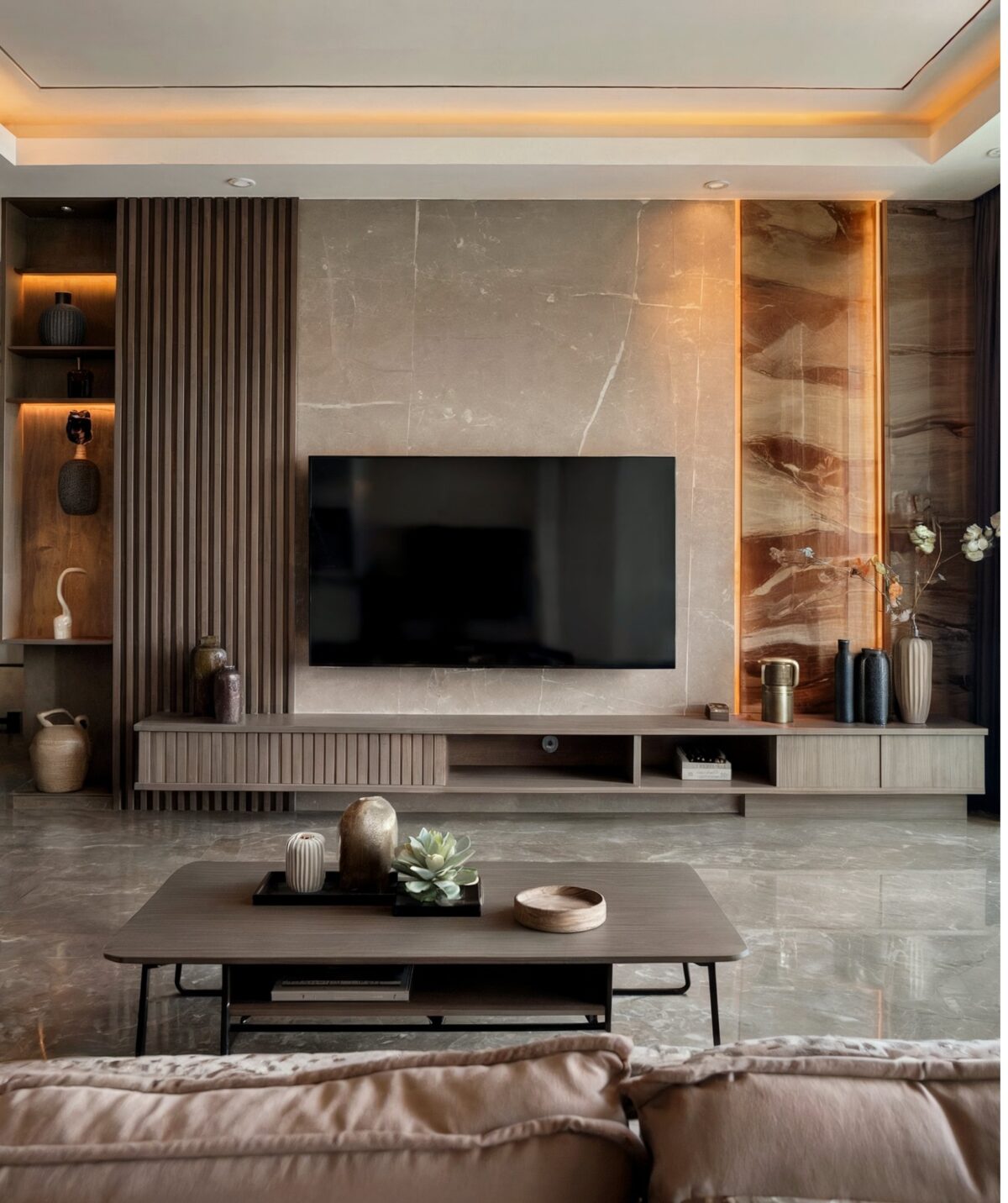 Modern Living Room Ideas with a TV Wall