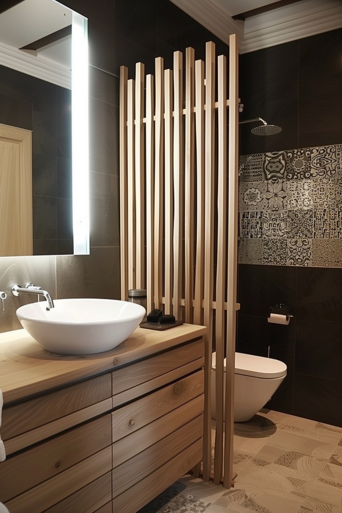 Traditional eclectic bathroom decor