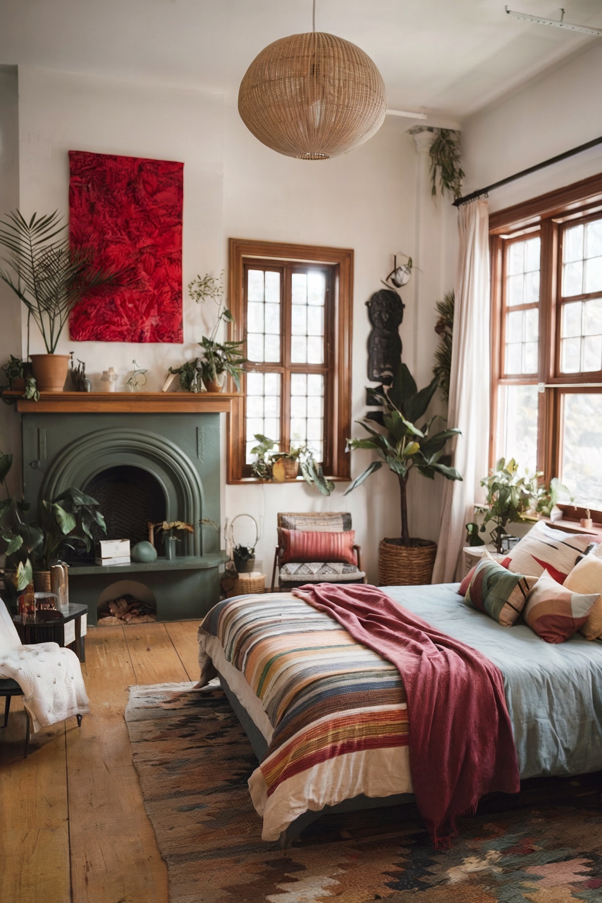 Vintage Cozy Boho Bedroom Idea