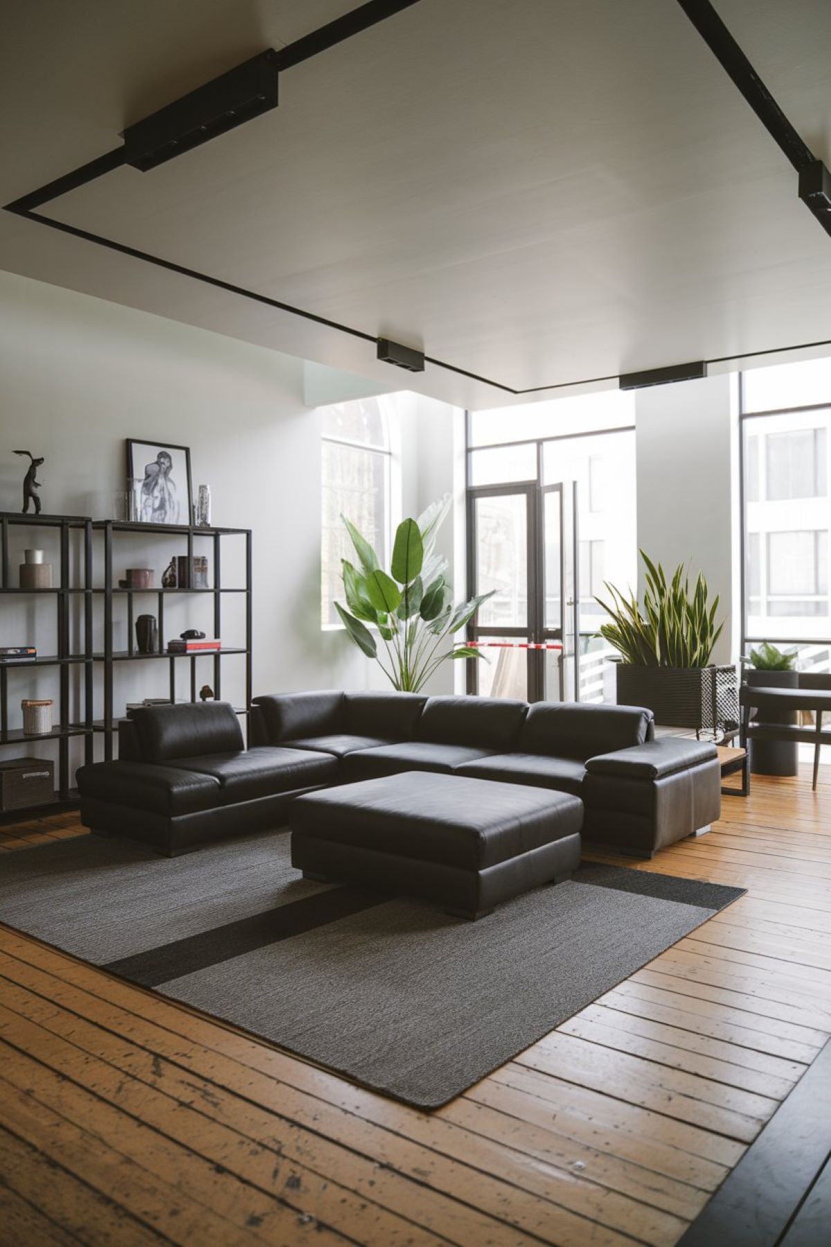 black sectional living room ideas decor modern sectional sofa black