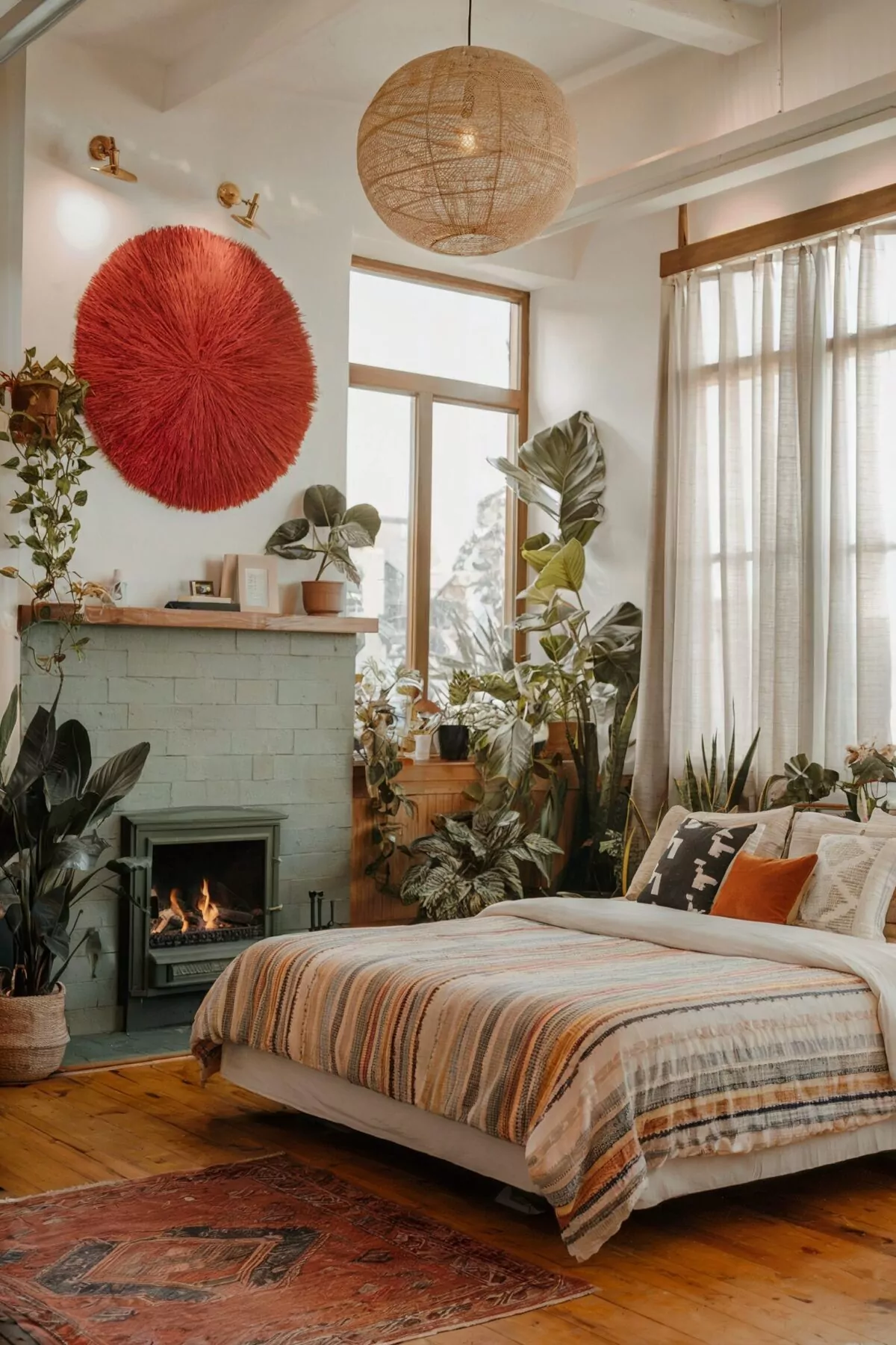 bohemian vintage furniture bedroom design