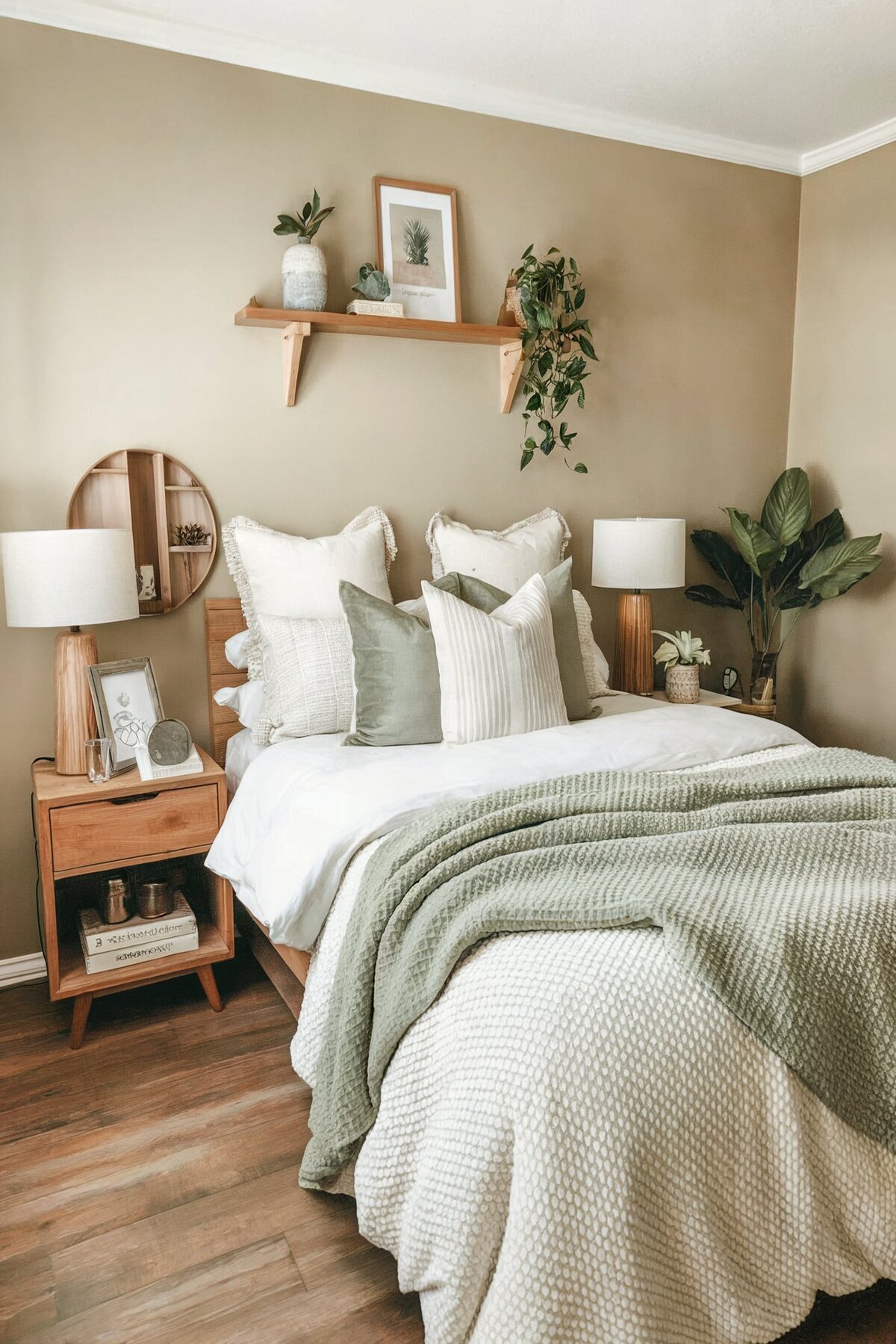 boho bedroom decor diy sage green(1)