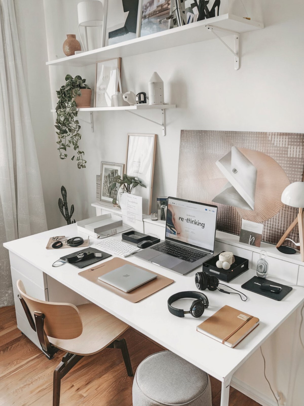 boho home office decor beautiful home office with a white desk