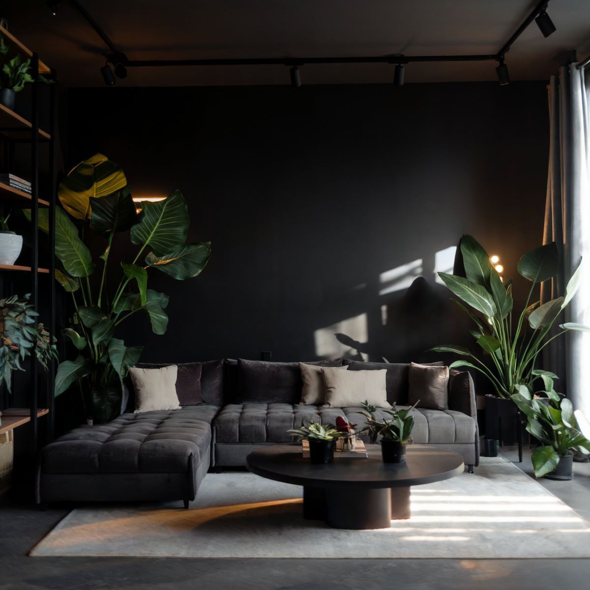 boho living room decor black