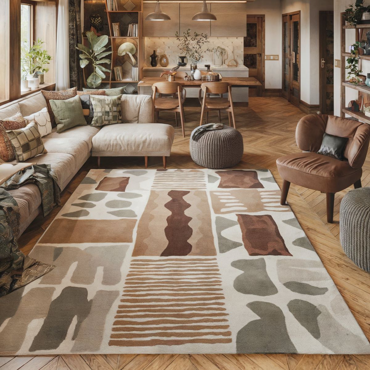 boho living room decor carpet