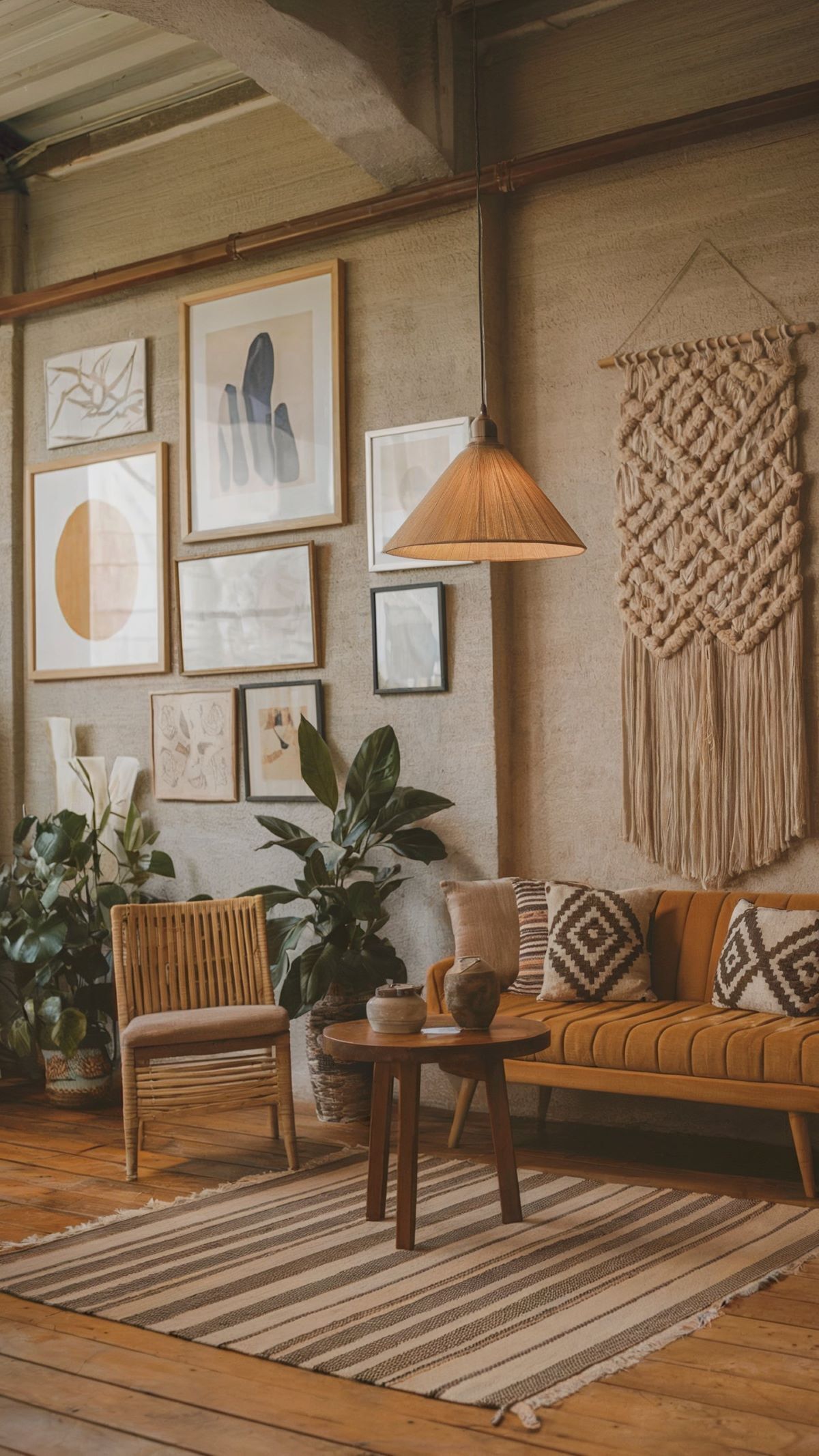 boho living room decor chic