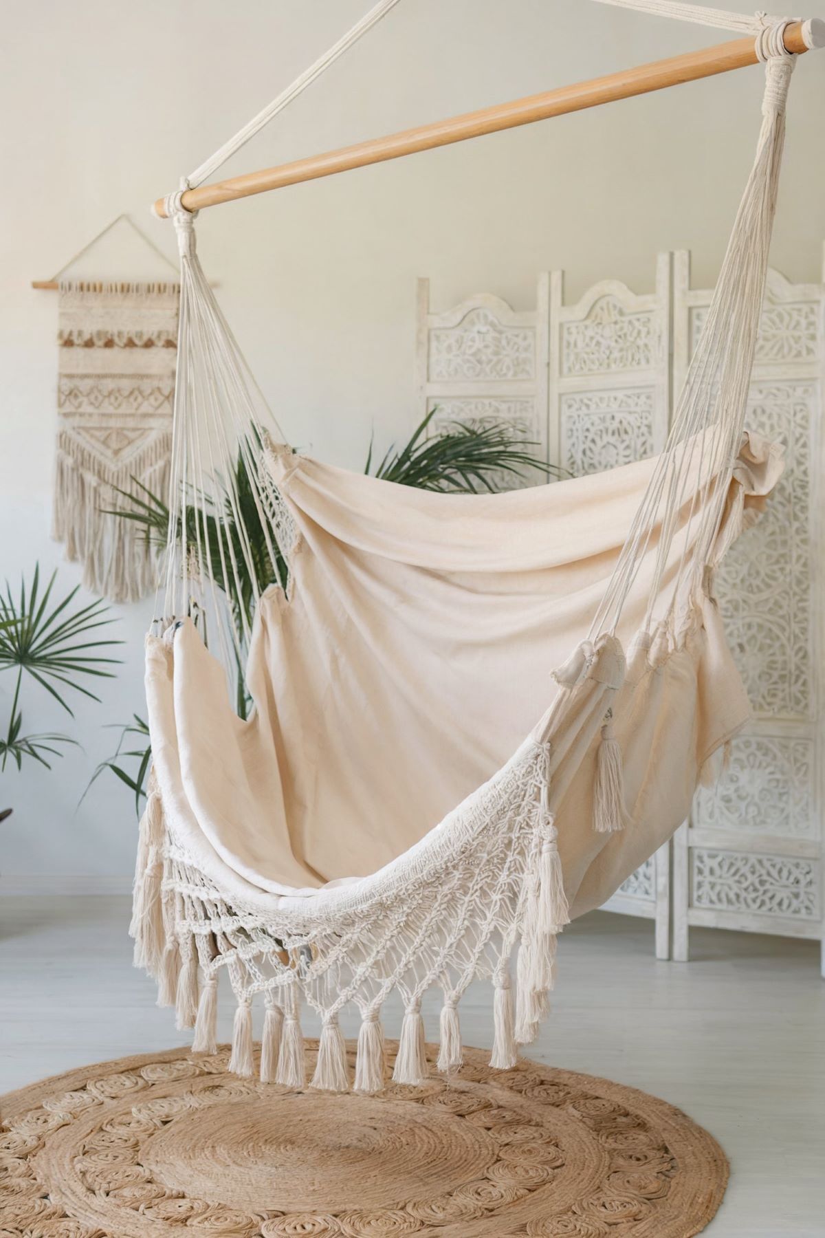 boho living room decor indoor hammock