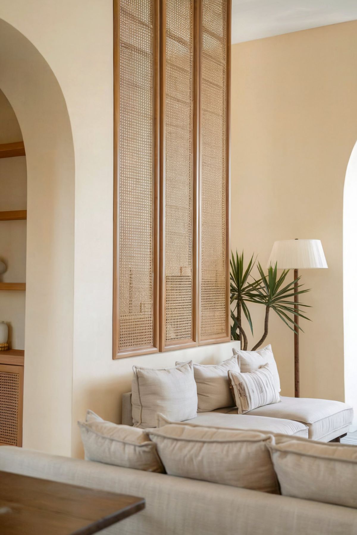 boho living room decor rattan