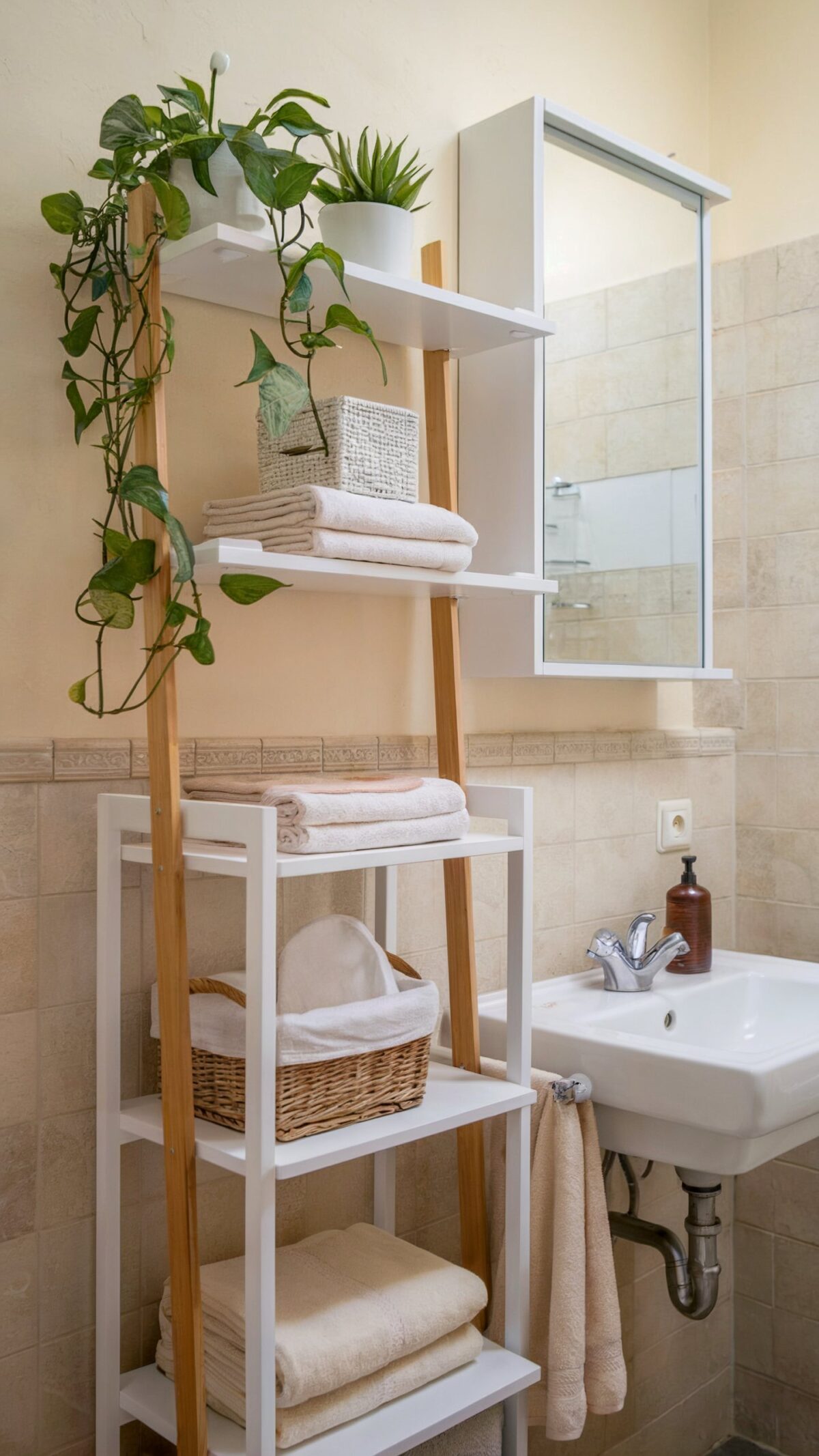 cute small bathroom ideas decor modern a wooden and white shelf