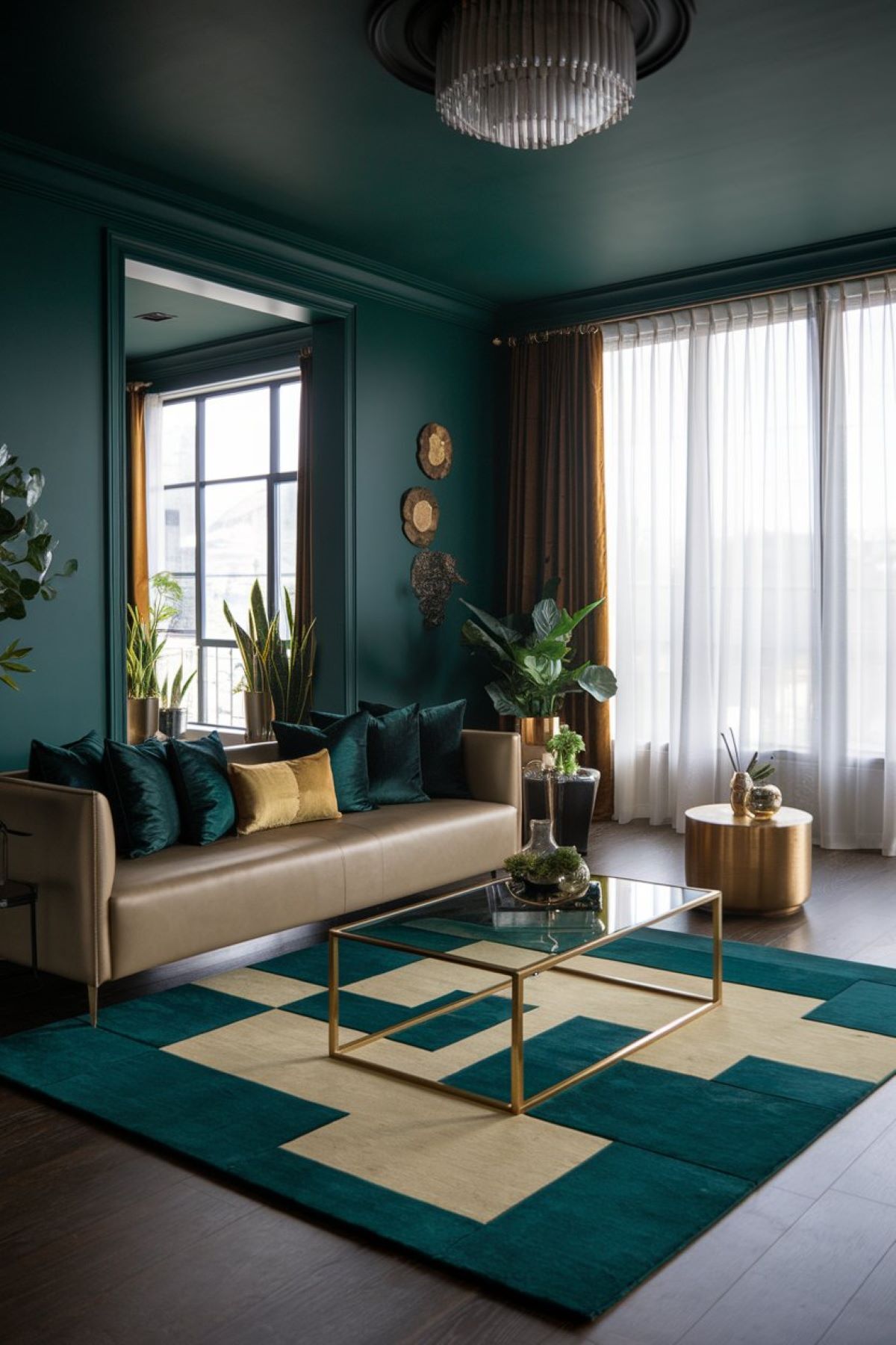dark green and gold living room decor modern rich dark green and gold palette