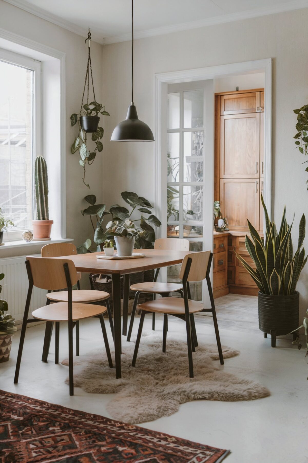 eclectic dining room ideas boho brown chair brown table