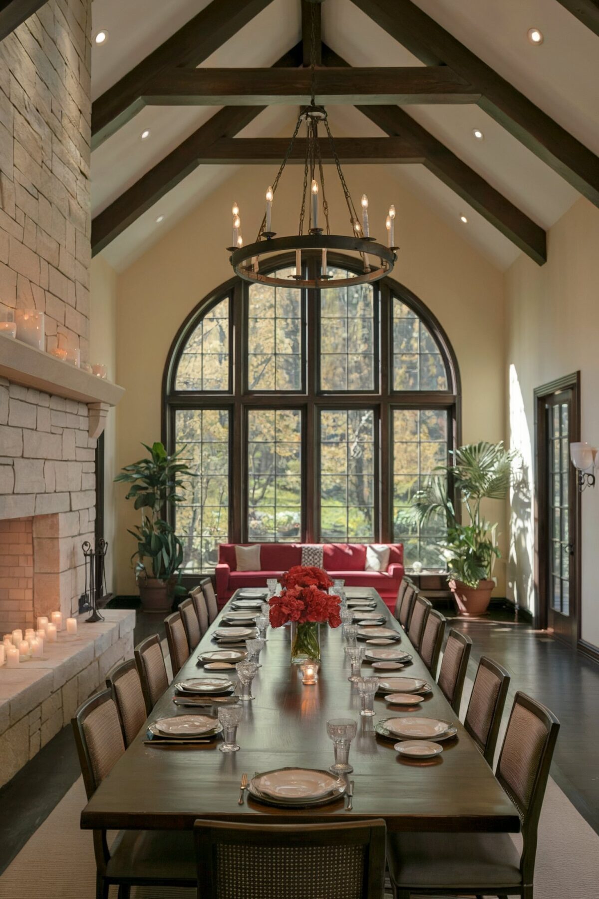 eclectic dining room ideas elegant long table big space