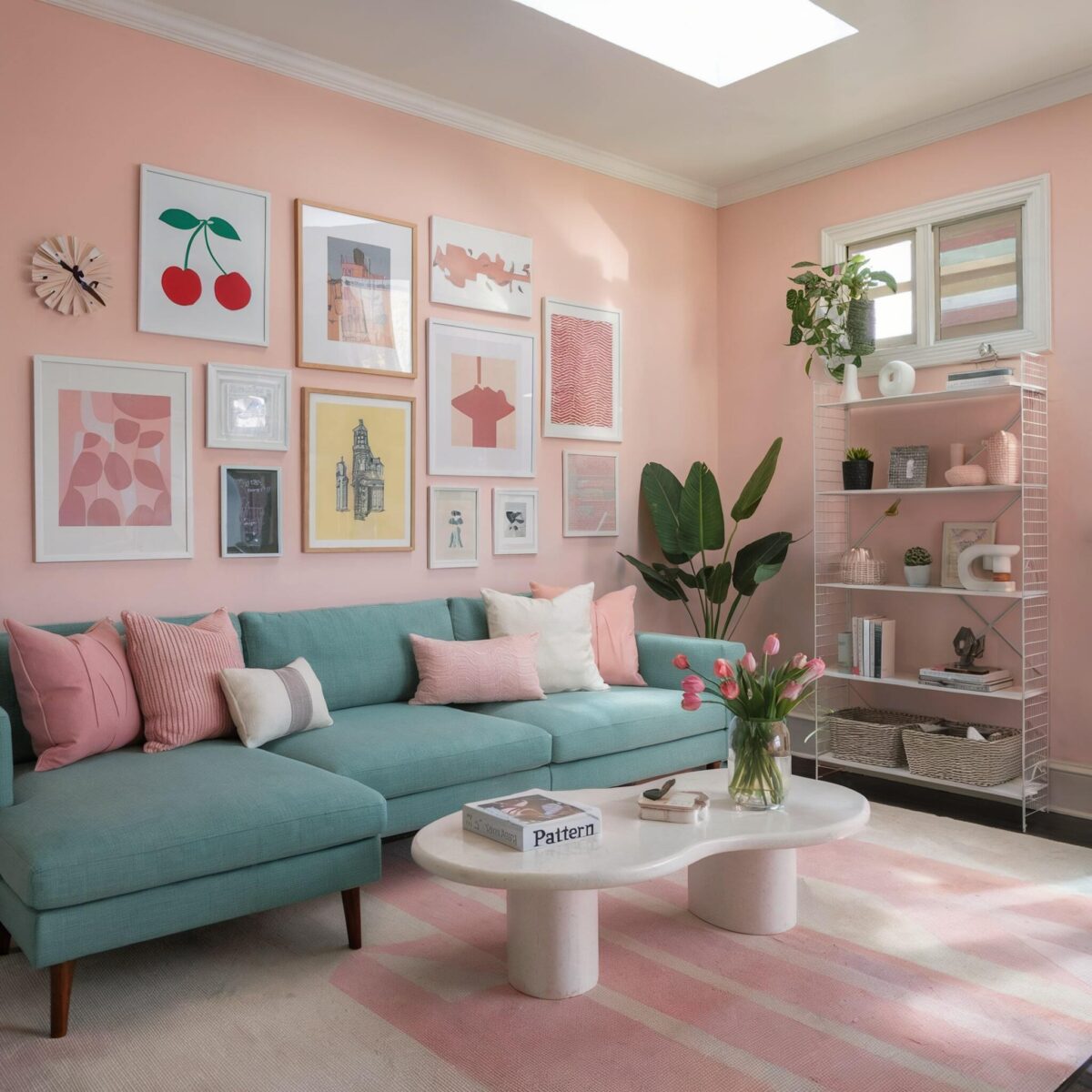 eclectic pastel living room ideas