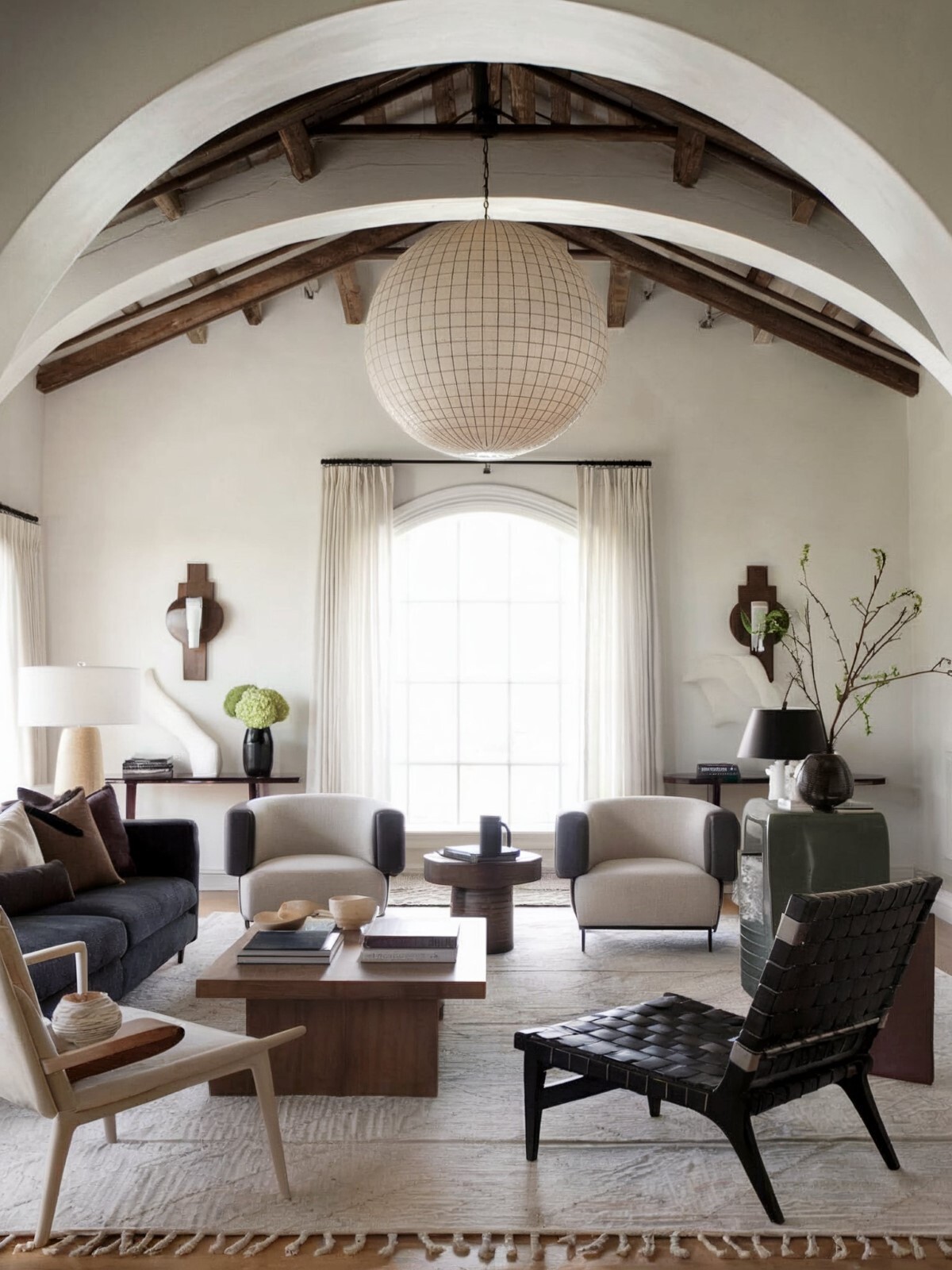 false ceiling living room modern design unique interiors small living room with a white arched ceiling and two beige chairs