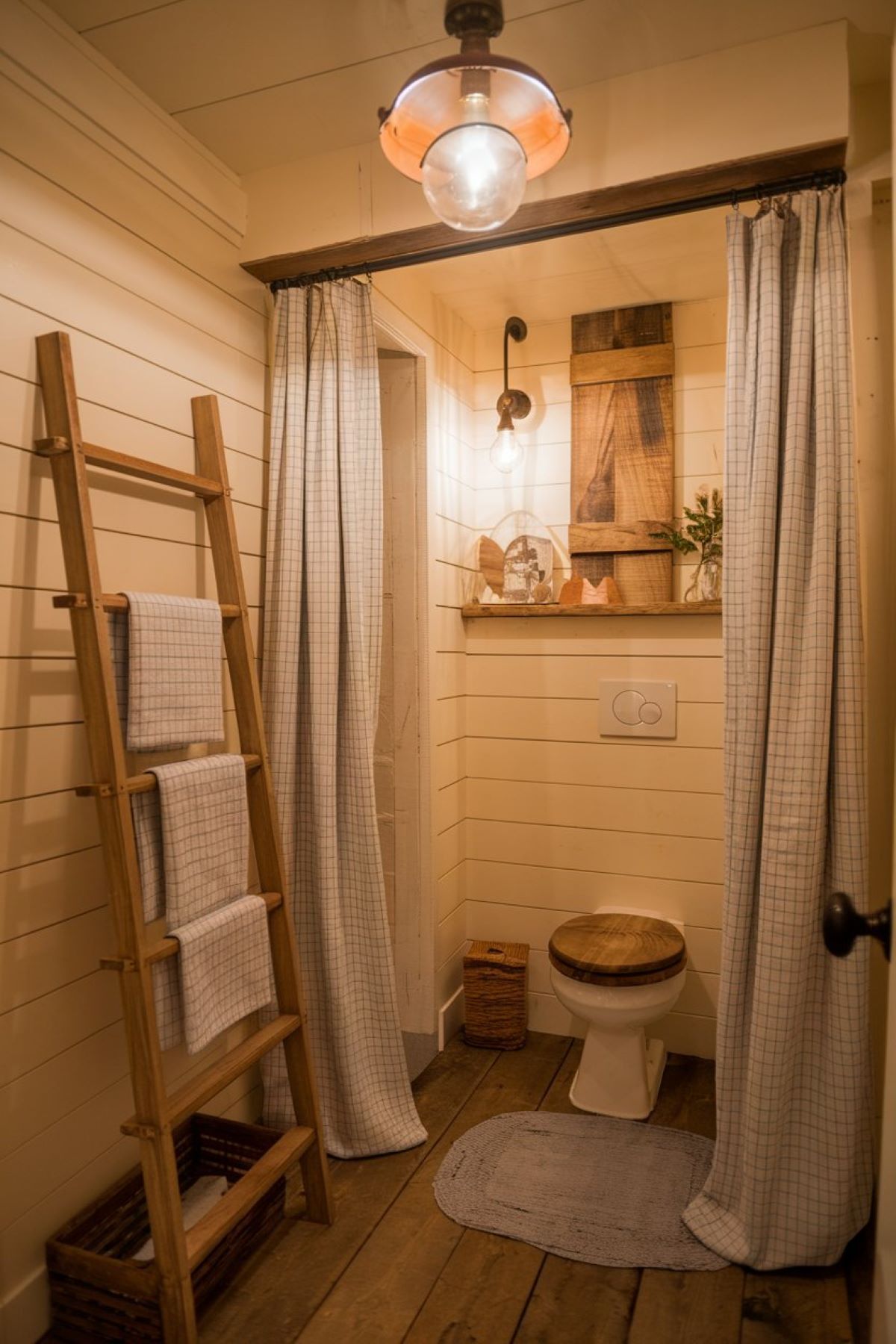 farmhouse bathroom idea on a budget