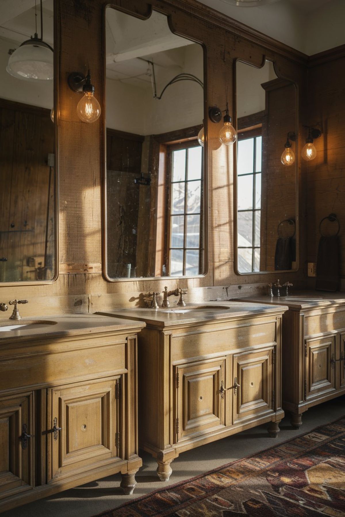 farmhouse bathroom mirror ideas