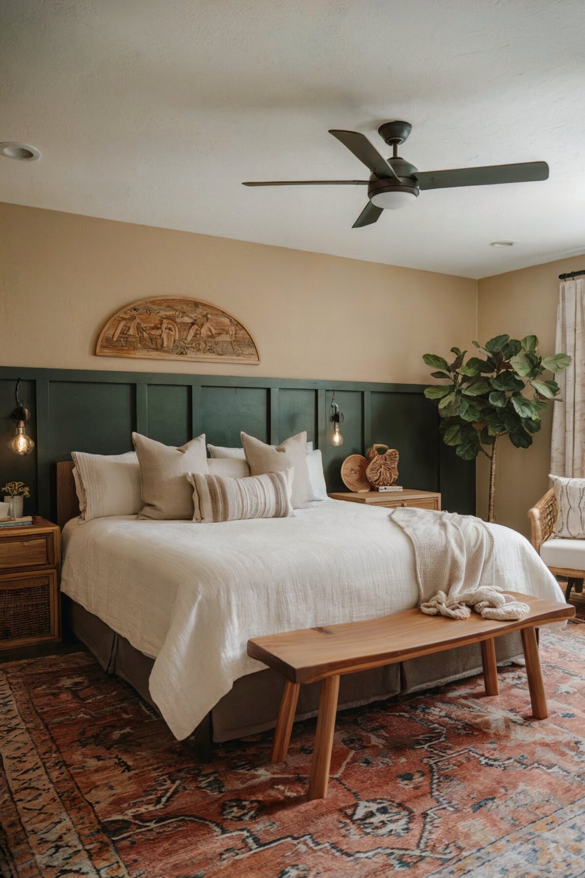 farmhouse bedroom design large bed design