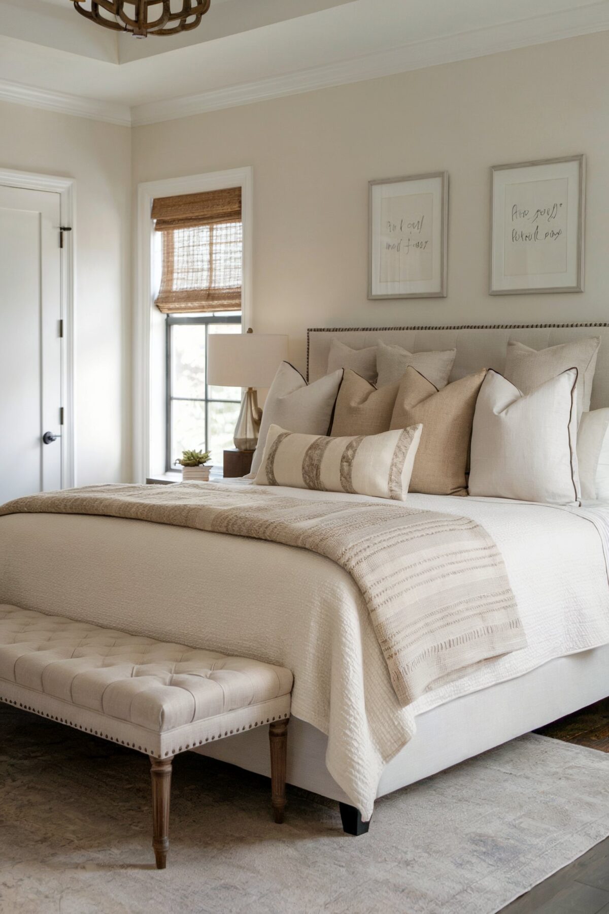 farmhouse bedroom large bed design