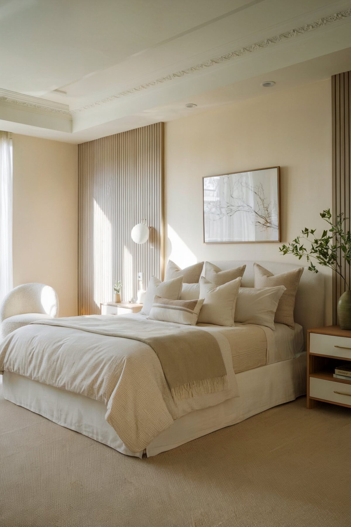 farmhouse bedroom neutral design