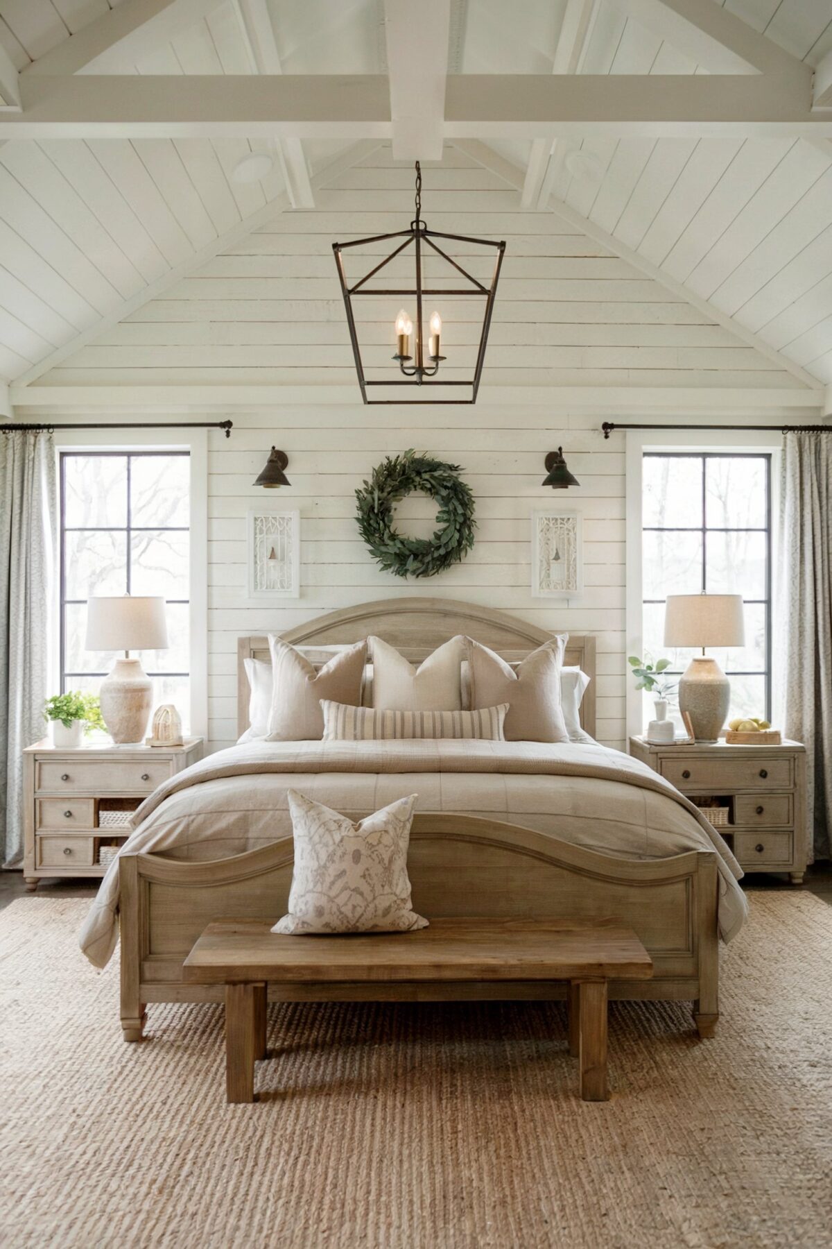 farmhouse bedroom oak design