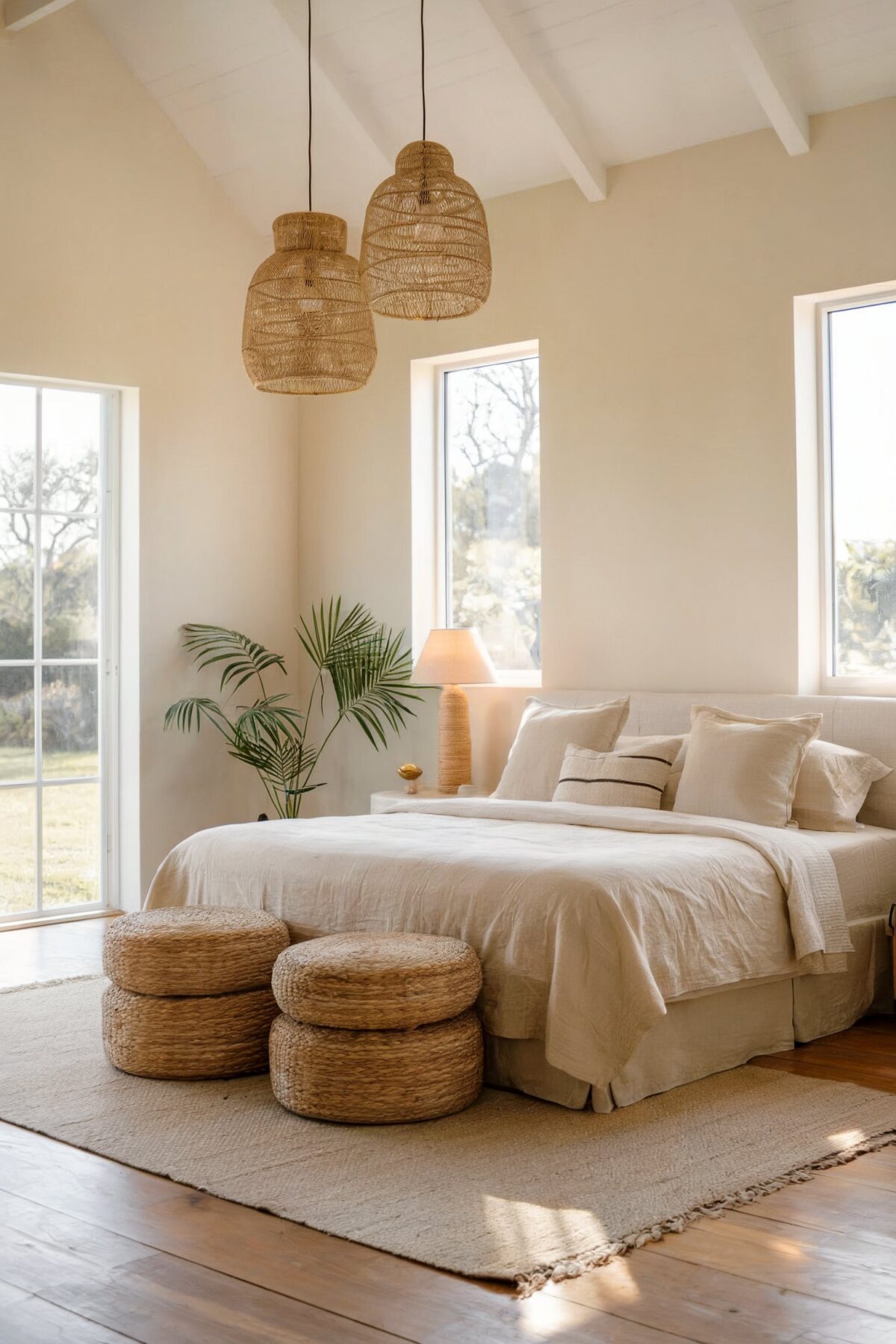 farmhouse bedroom rustic neutral design